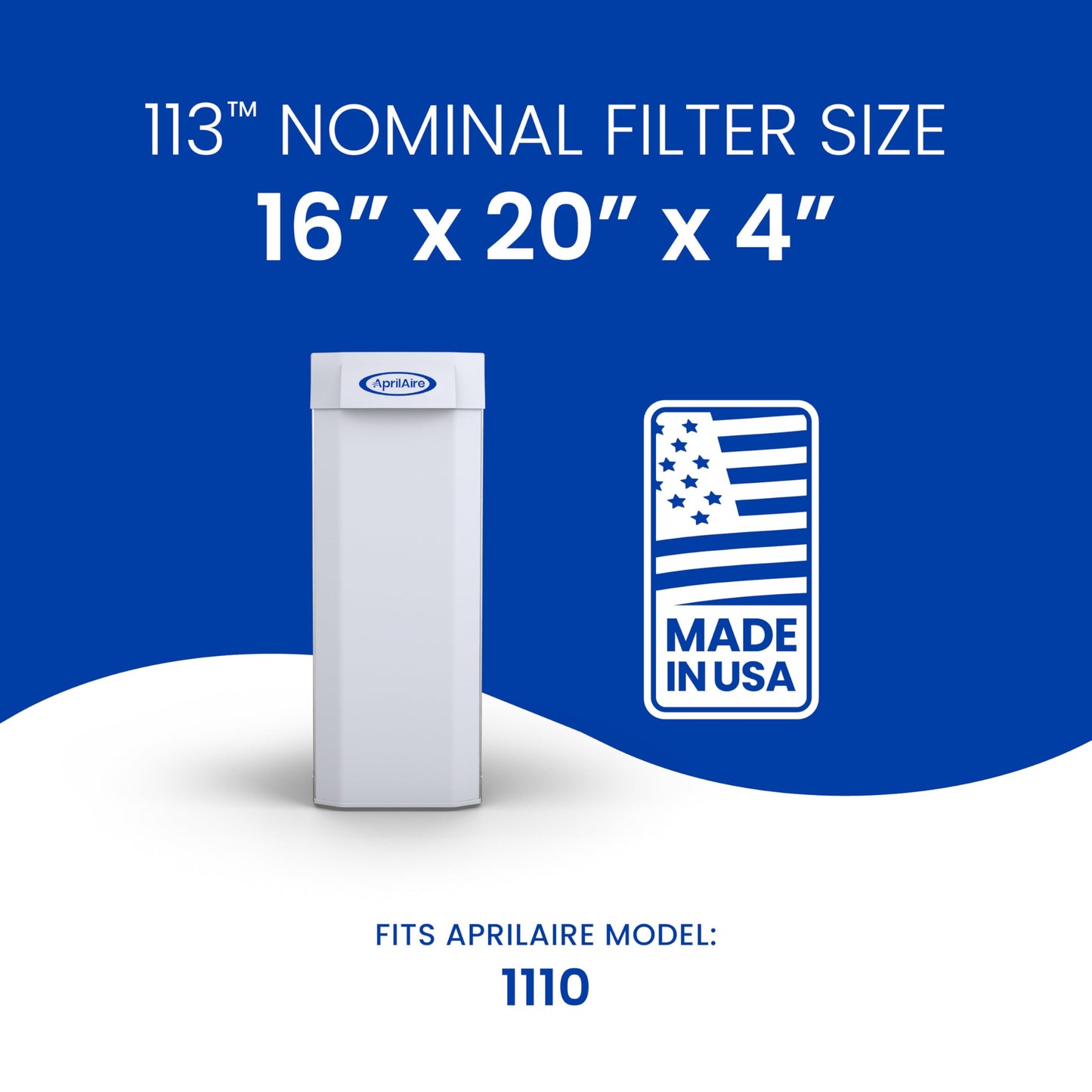 AprilAire 113 Replacement Filter for AprilAire Whole House Air Purifiers - MERV 13, Healthy Home Allergy, 16x20x4 Air Filter (Pack of 1)