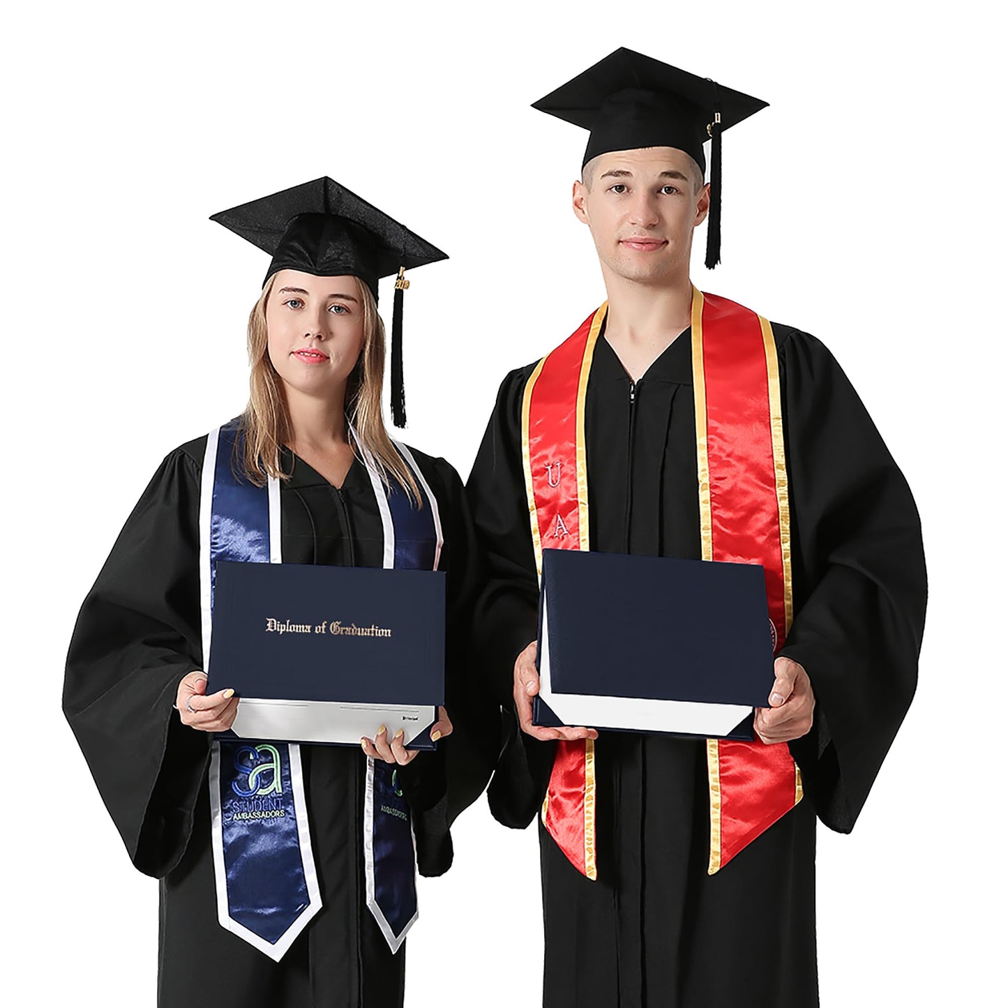 GraduationMall 8.5"x11" Smooth Padded Diploma Cover Certificate Holder Darkblue,12-Packs