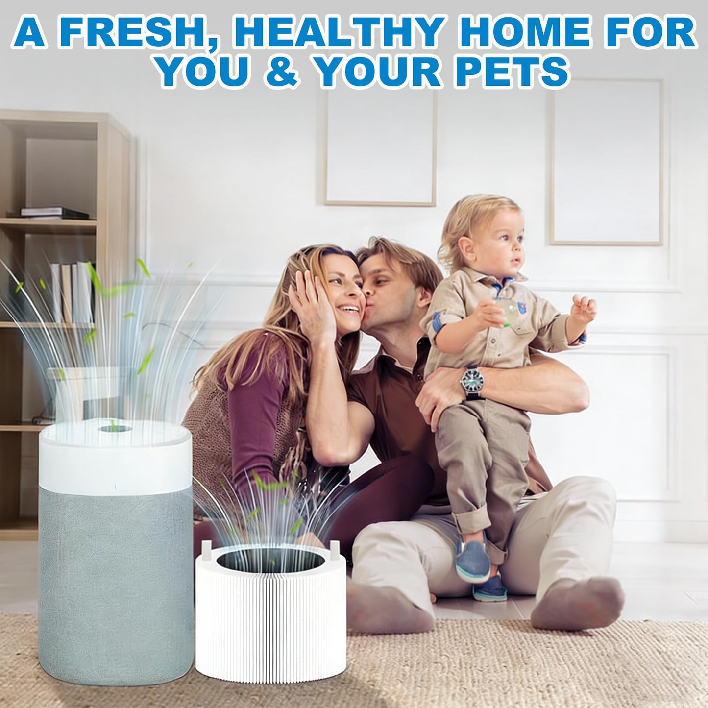 2-Pack 211i Max Replacement Filter Compatible with Blueair 211i Max Air Purifier, True HEPA & Activated Carbon Replacement Filter, Compared to part #F2MAX
