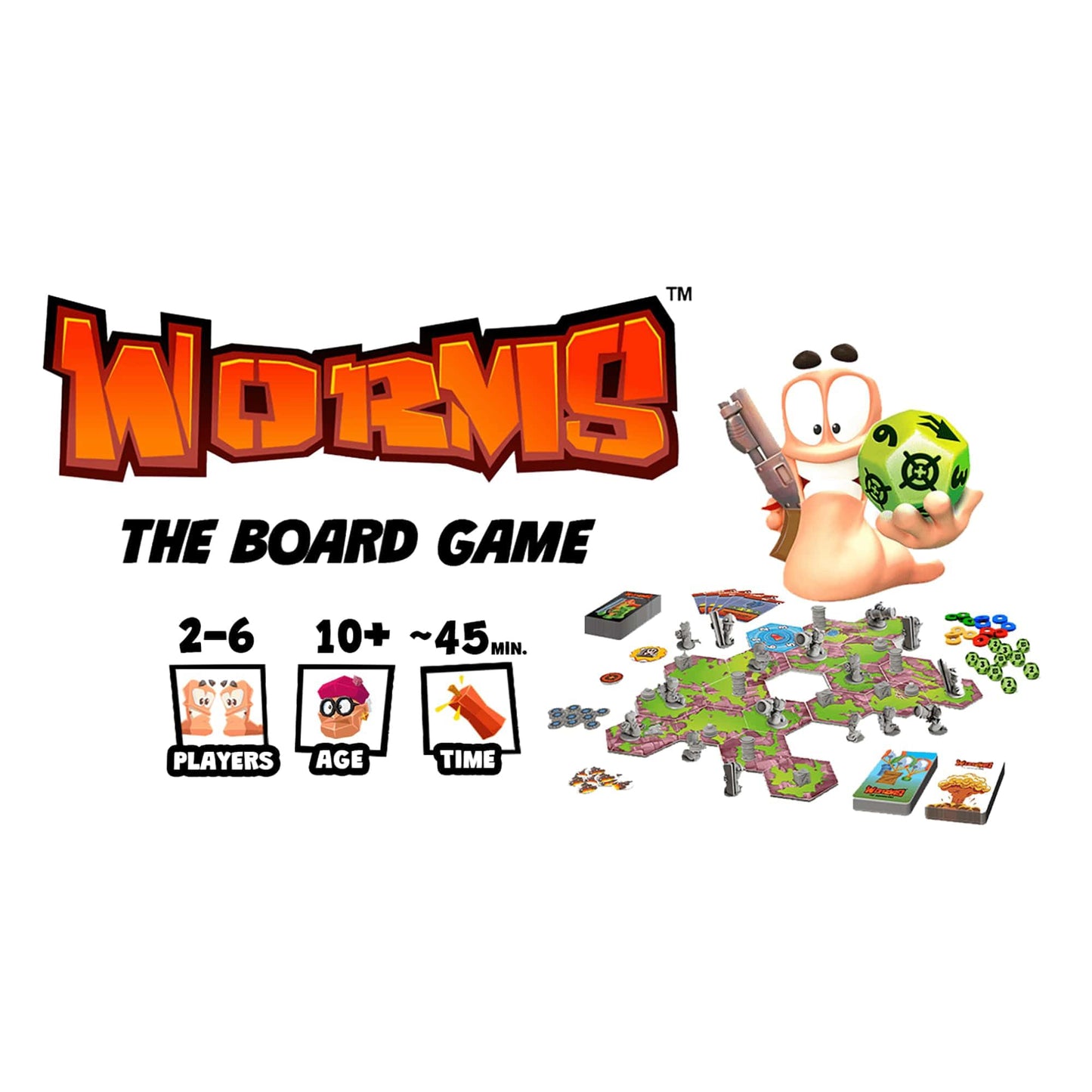 Mantic Games: Worms: The Board Game - Hilarious Tabletop Game Incorporating All The Fun & Shenanigans from The Classic Video Game, Age 10+, 2-6 Player