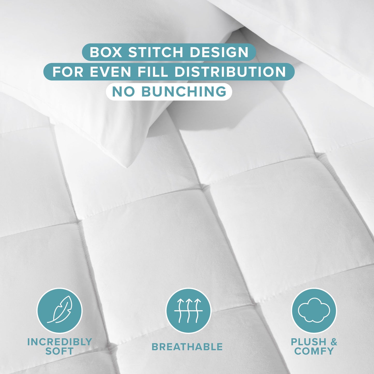 Bare Home Twin XL Mattress Topper Cotton Top - Twin Extra Long - Soft Plush Topper for Mattress - College Dorm Room Essentials - Cooling Breathable Air Flow - 8" to 21" Deep Pocket (Twin XL, White)