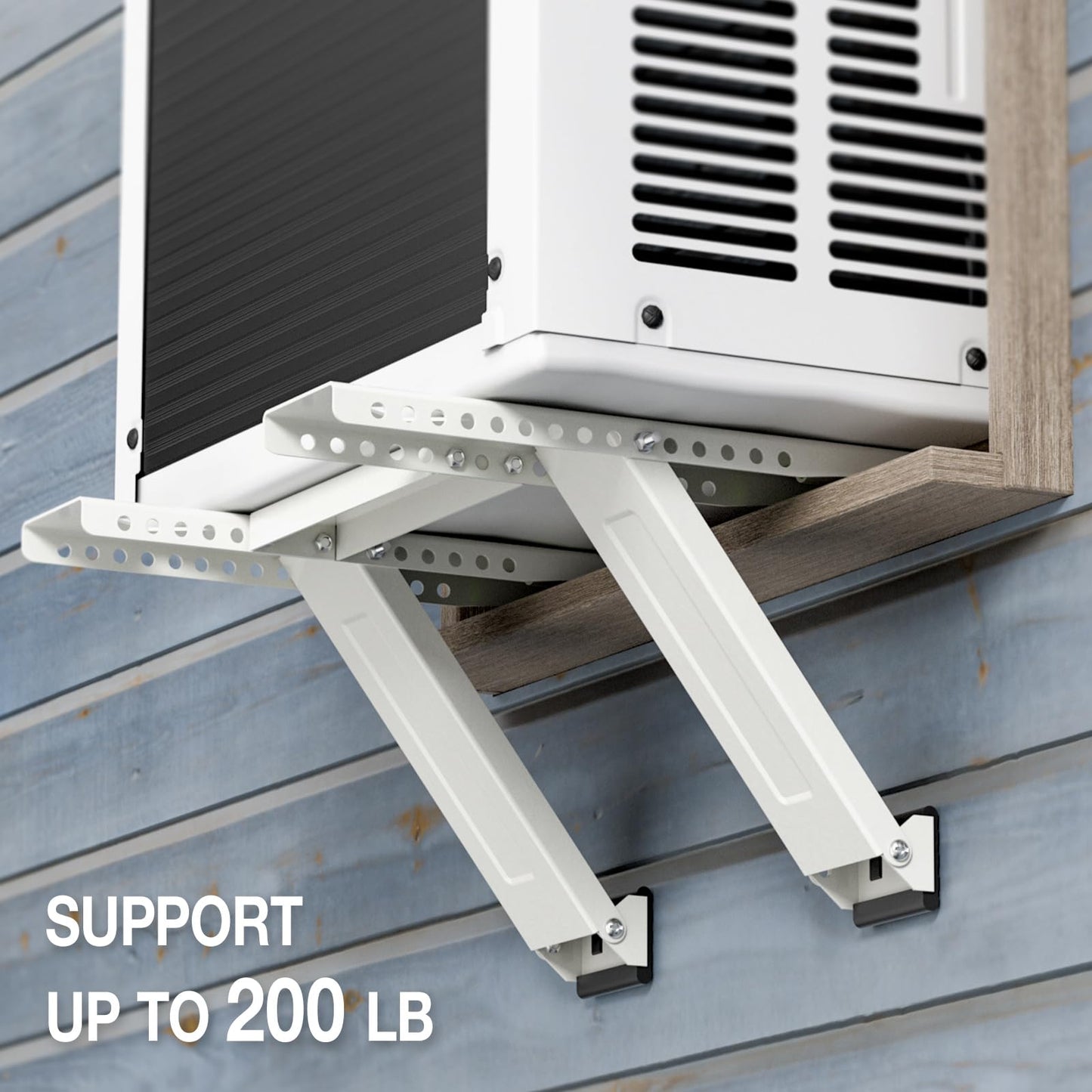 HOXHA Window AC Bracket, Universal Window Air Conditioner Support Bracket, Heavy Duty Window AC Mount, Air Conditioner Holder for Hung Windows, Support Up to 200 lbs