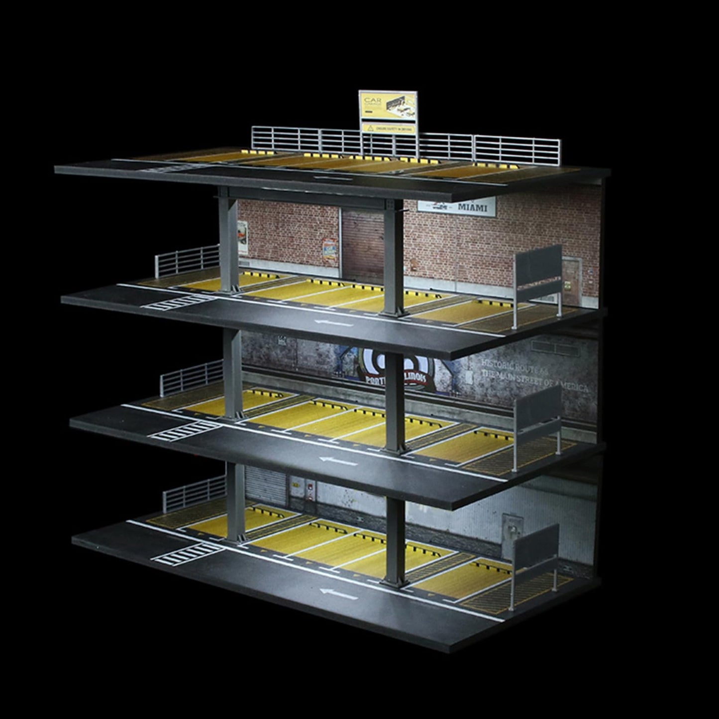 1/64 Scale Die-cast Model Car Display Case Organizer - Parking Garage Diorama Compatible with Hot Wheels Matchbox Mini GT,for Toy Car Display and Storage 20 Parking Spaces (Mix)