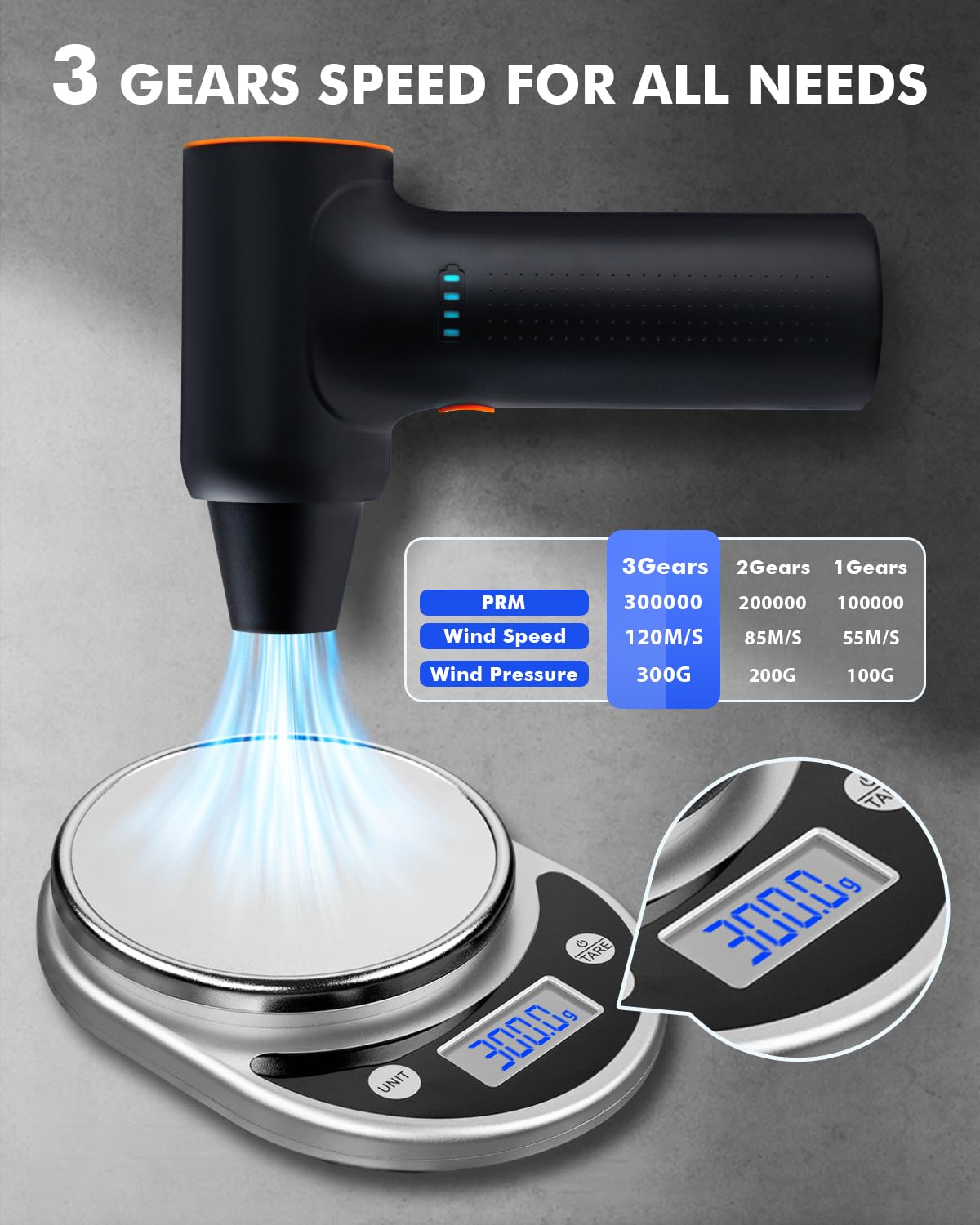 10000mAh Compressed Air Duster,300000RPM Super Power Electric Air Duster,Cordless Rechargeable Air Duster Turbo Blower Jet Fan Replace Canned Air 3-Gear Mini Air Blower for Pc,Computer, Keyboard, Car