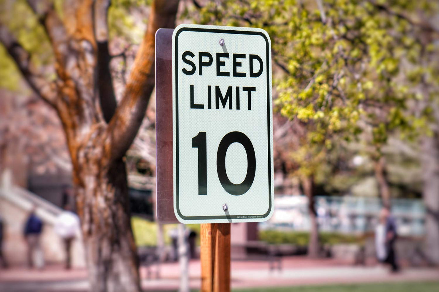(4 Pack) Speed Limit 10 MPH Sign, Slow Down Sign, Traffic Signs,18 x 12 Inches Engineer Grade Reflective Sheeting, Rust Free Aluminum, Weather Resistant, Waterproof, Durable Ink, Easy to Mount