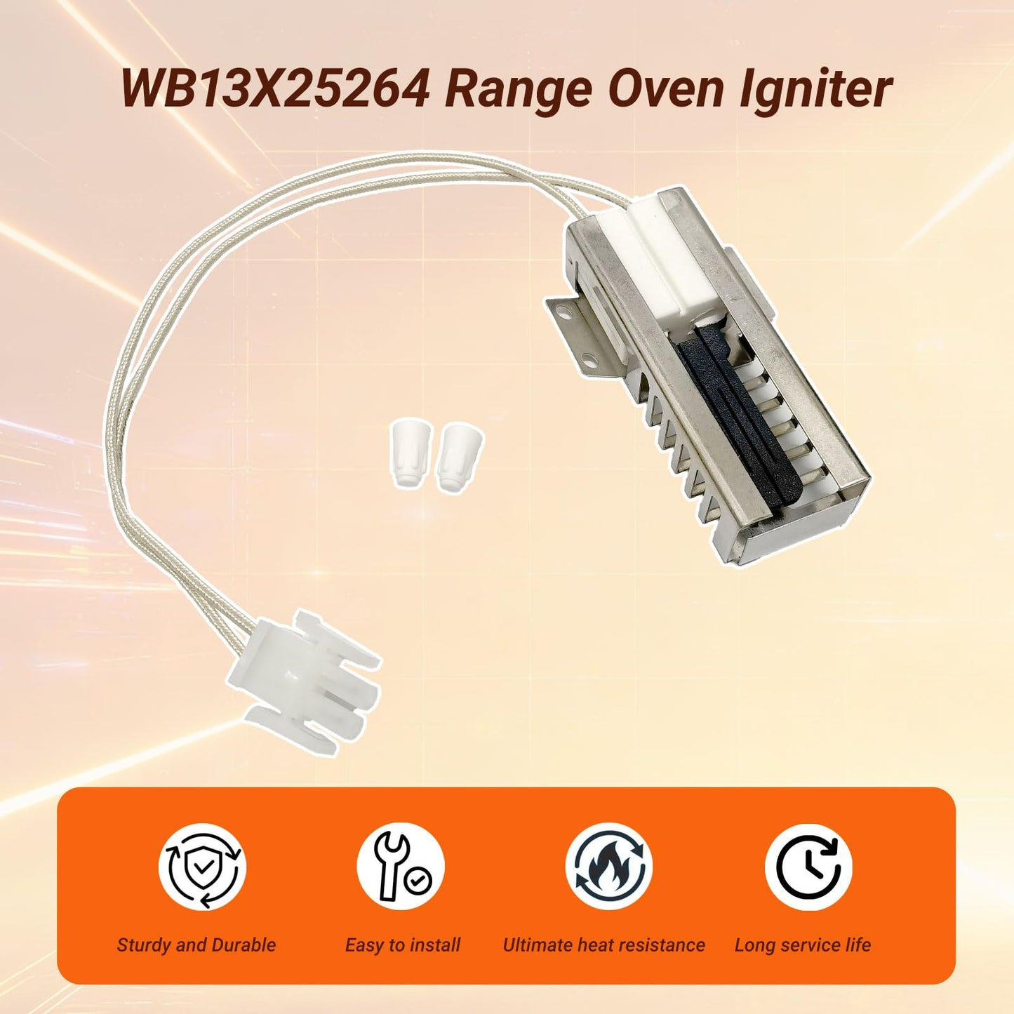 WB13X25264 Gas Oven Igniter Glowbar Compatible with GE Gas Range ZGP366LR2SS ZGP364NDR1SS ZGP364NDR2SS & Replaces WB13K10040 4464424 AP5986243 PS11726669 EAP11726669
