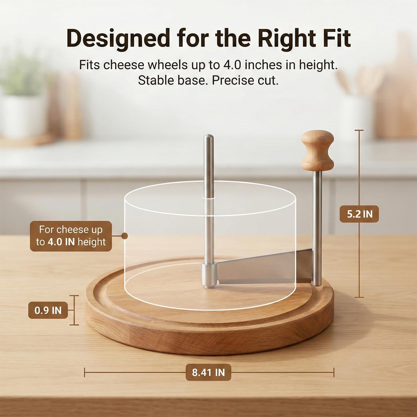 RWIXR Girolle Cheese Curler Wheel – For Tête de Moine, Chocolate & Butter Curls | Sharp Blade, Solid Wood Base | Perfect for Home Entertaining & Gifting