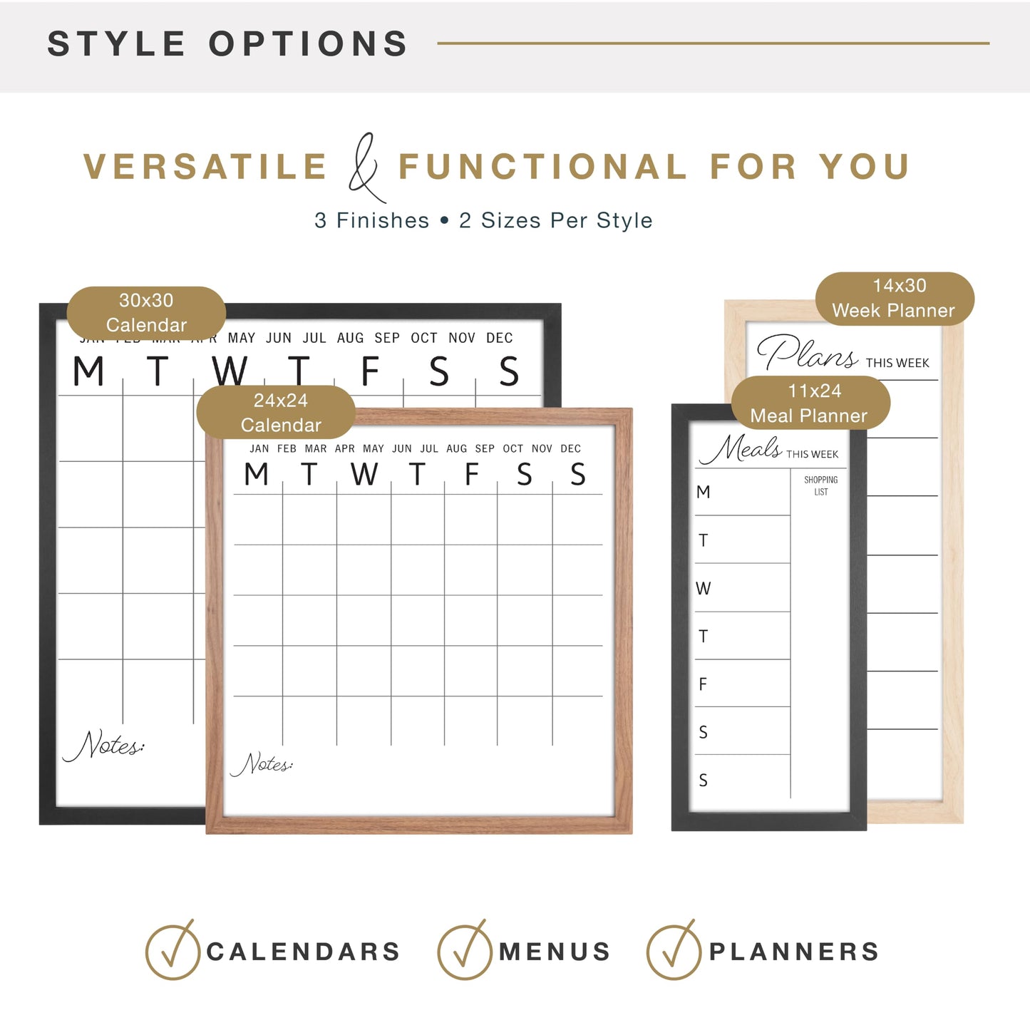 MCS Dry Erase Weekly Meal Planner 14x30 Black Framed Calander Whiteboard for The Wall, Plan Your Meals for The Week, Family Weekly Planner for Dinners & More–Including Shopping List