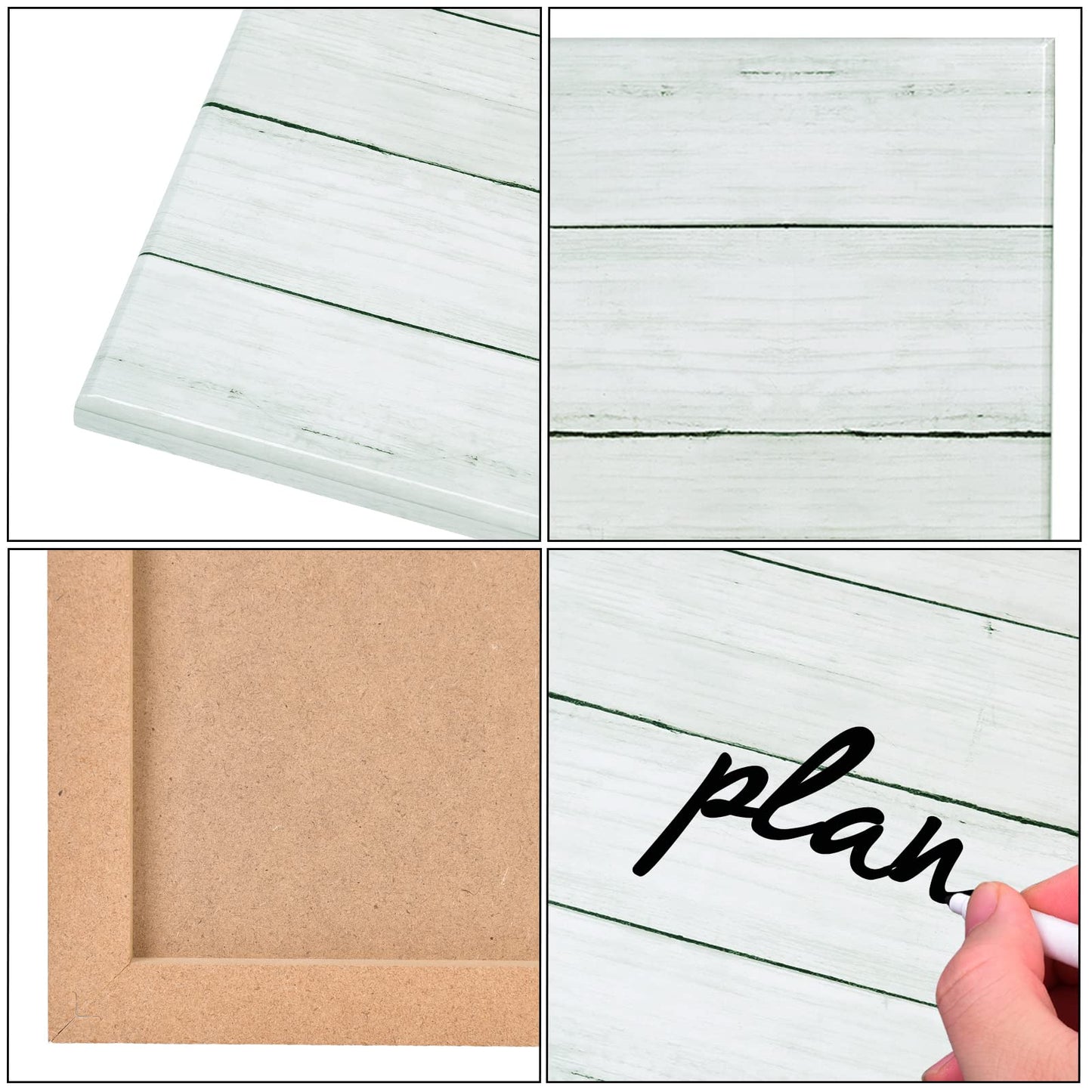 Aitakatta Wooden Planks Print Magnetic Surface Dry Erase Board, 30 x 20 inches Decorative White Board for Wall with Design, Frameless Dry Erase Board for Wall(Plank,5075,1pc)