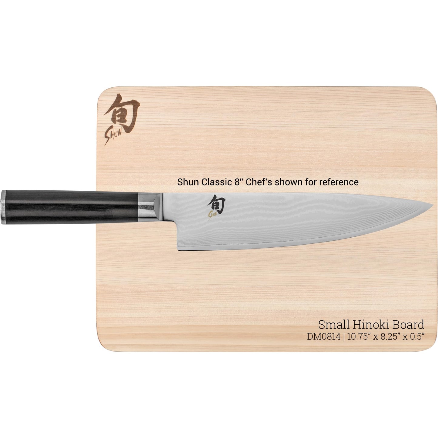 Shun Cutlery Small Hinoki Cutting Board, 10.75" x 8.25" Small Wooden Japanese Chopping Board for Kitchen, Medium-Soft Wood Preserves Knife Edges, Forest Stewardship Council Certified