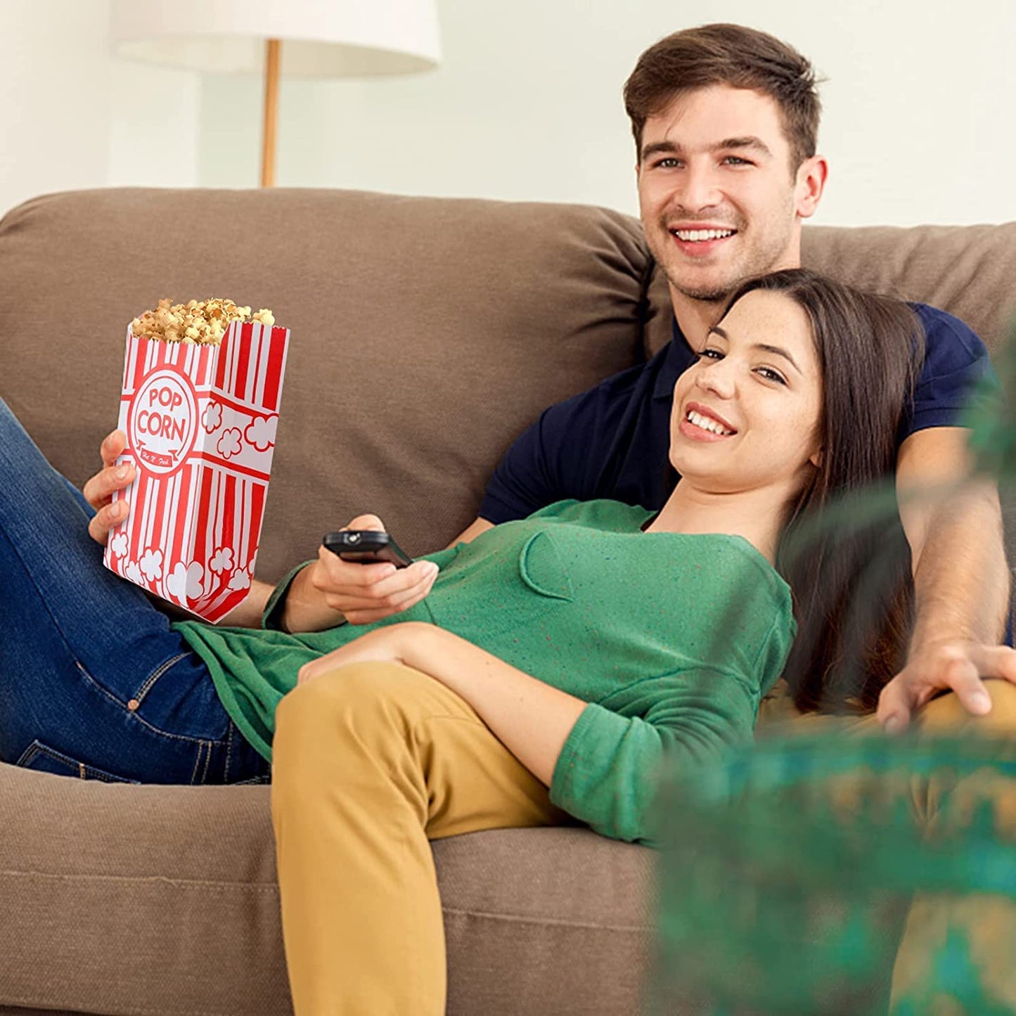 1000 Pieces Paper Popcorn Bags, 1 oz Bags Individual Servings for Machine Maker Cart Supplies, Small Mini Pop Corn Bag Bulk Carnival Party