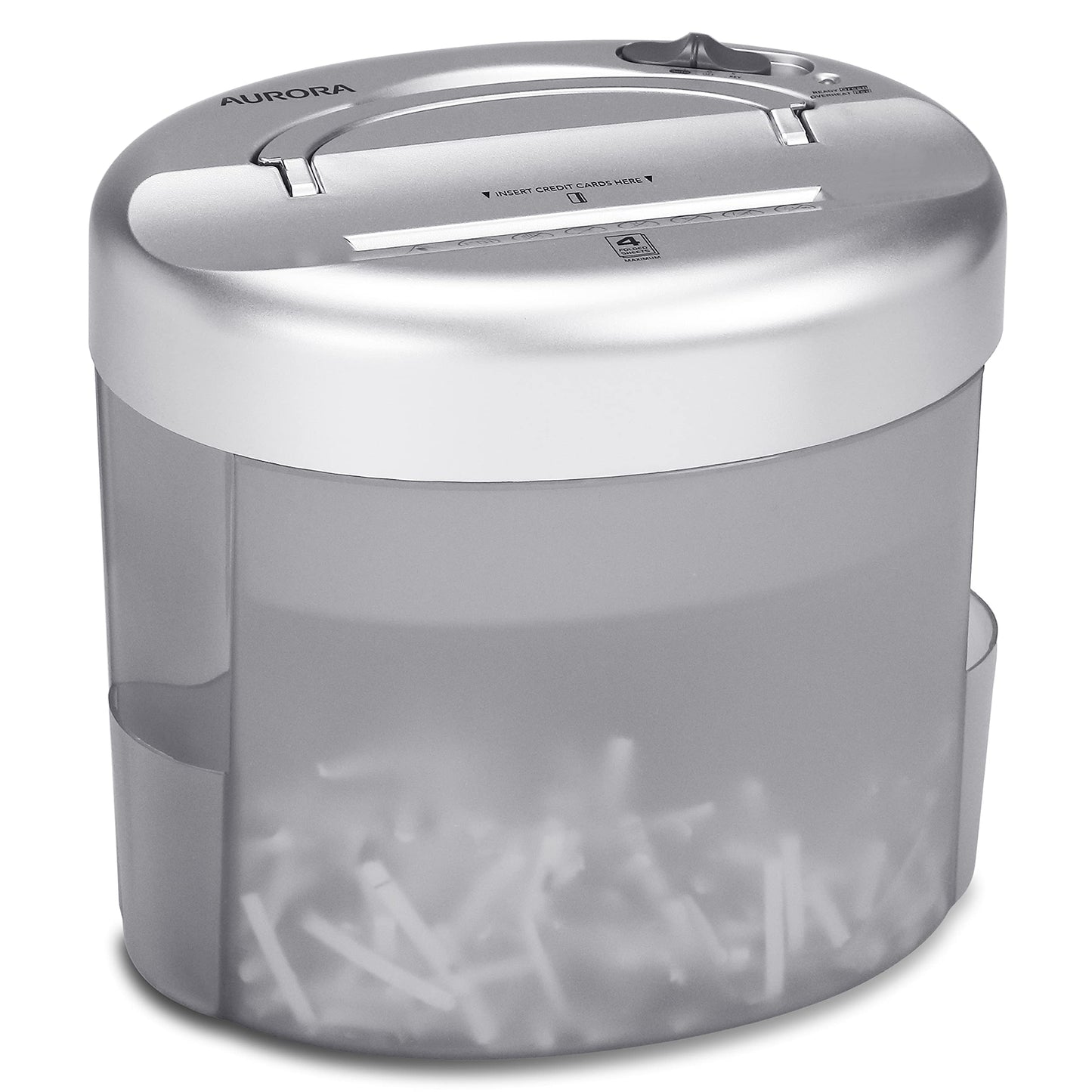 Aurora Desktop-Style Cross-Cut Paper Shredder, 4-Sheet Crosscut Desktop