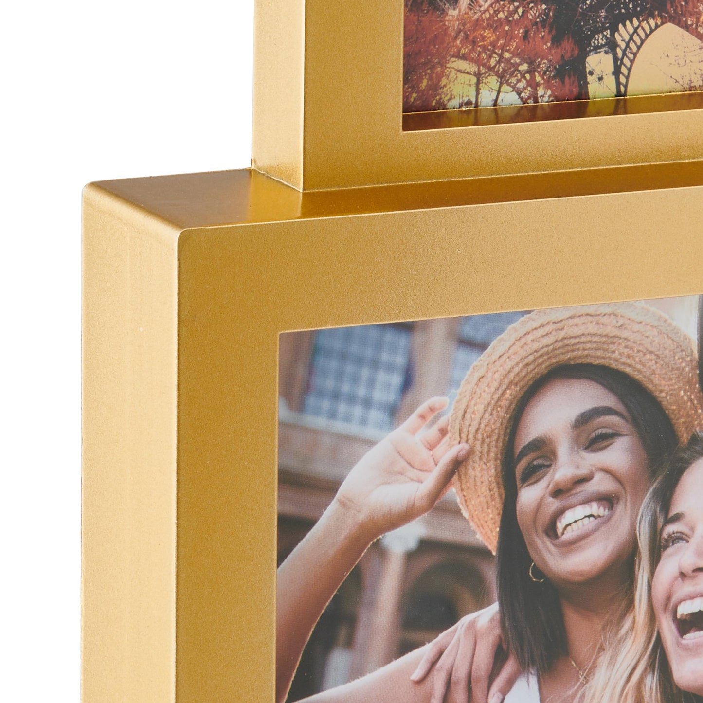 MELANNCO Collage Picture Frame for Wall, 12-Opening Gold Photo Display Holds Six 4x6 and Six 6x4 Photos, 23.25 x 18 Inch Wall Decor Collage Frame