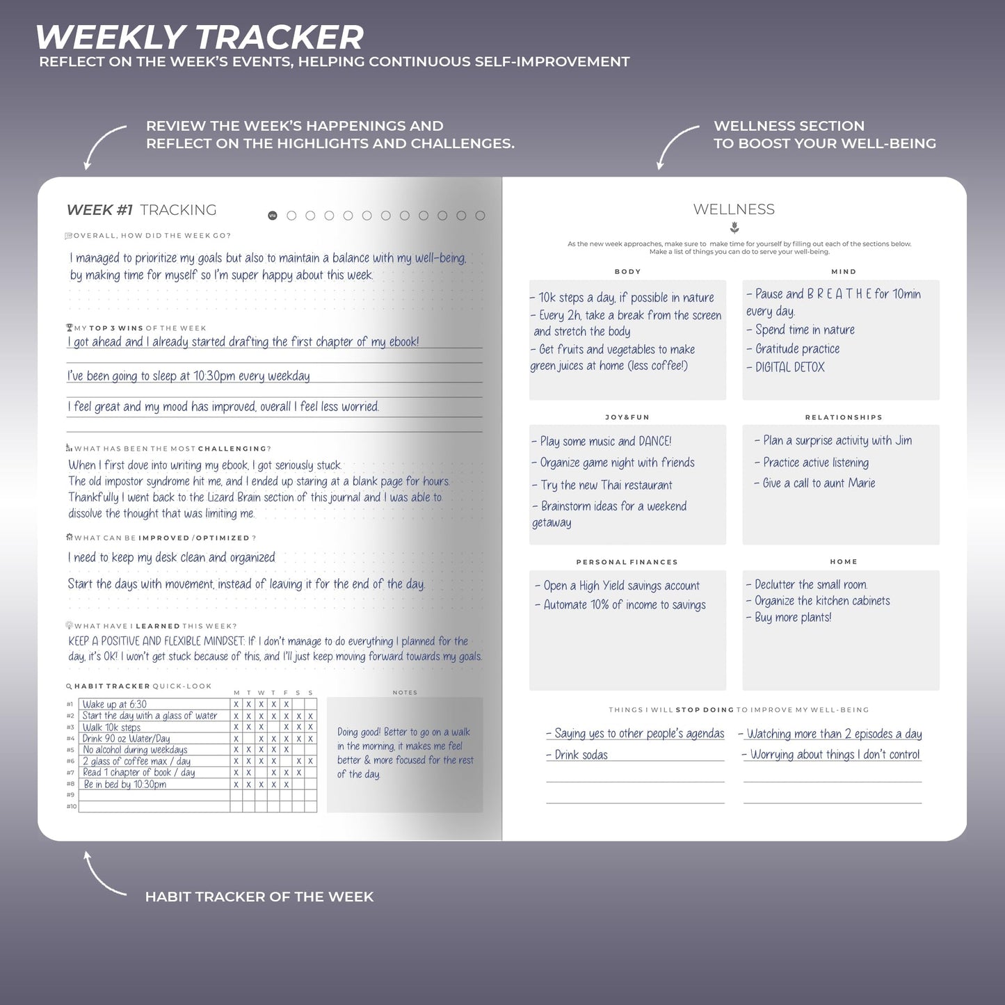 12 Week Focus Planner β High Performance Productivity Planner & Goal Planner | Undated Weekly and Daily Planning System with Habit Tracker | 7x10 Hardcover Project Planner
