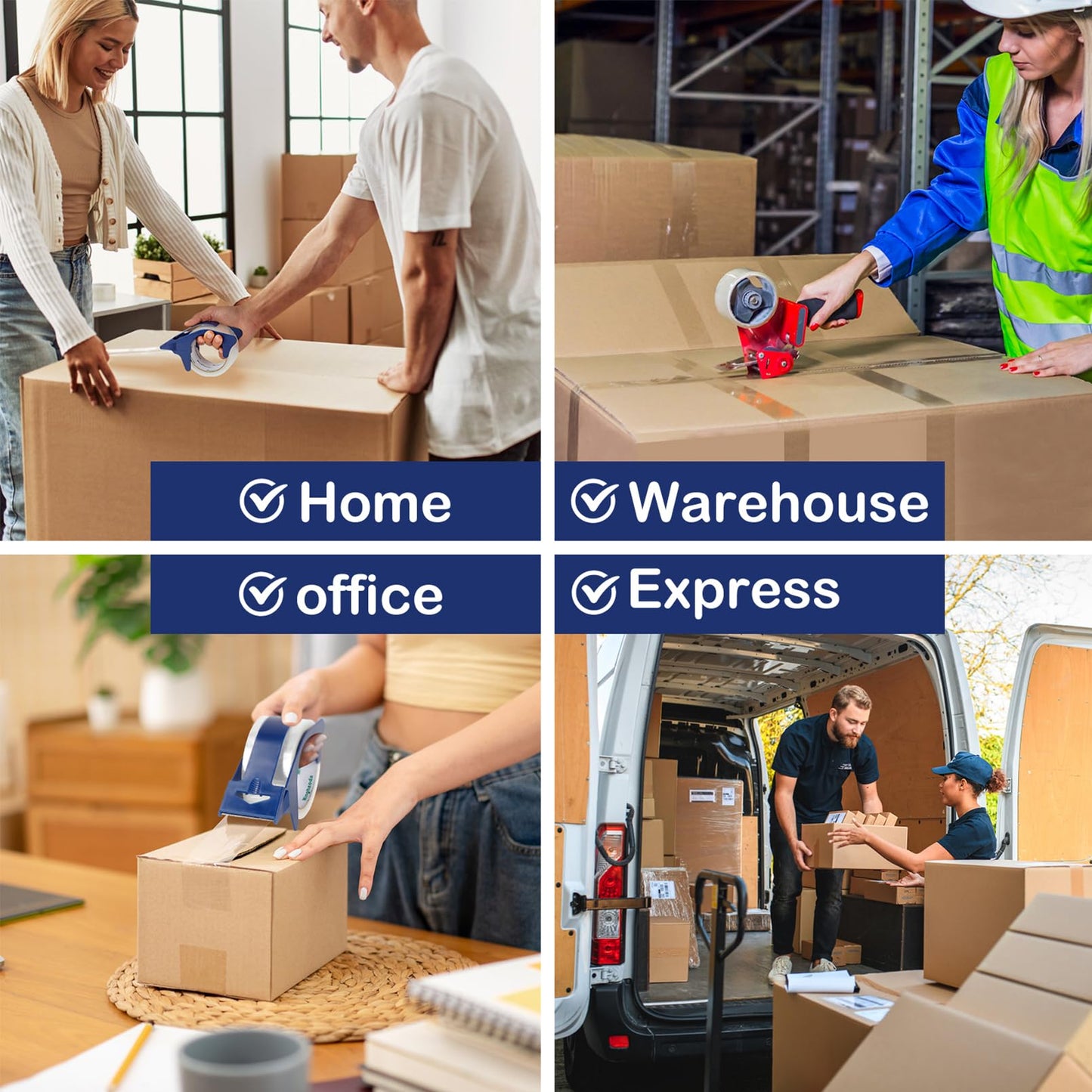 Minghaoda Clear Packing Tape (36 Rolls), Heavy Duty Packaging Tape for Shipping Packaging Moving Sealing, 2 inches Wide, 65 Yards Per Roll