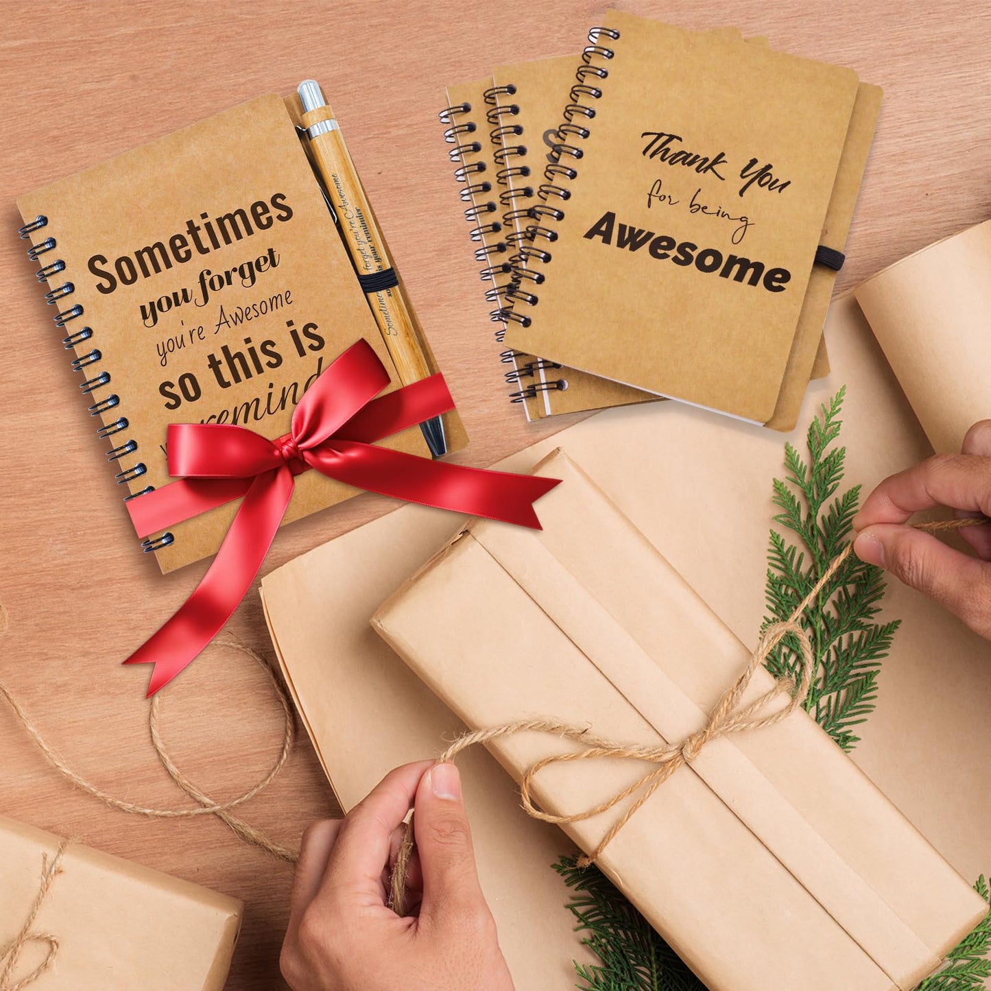 60 Pcs Employee Appreciation Gifts Bulk -30 Sets of Inspirational Notebooks with Motivational Pens, Small Notepads for Coworkers, Office Staff, Team, Volunteer, Group, Teachers, Thank You Gifts