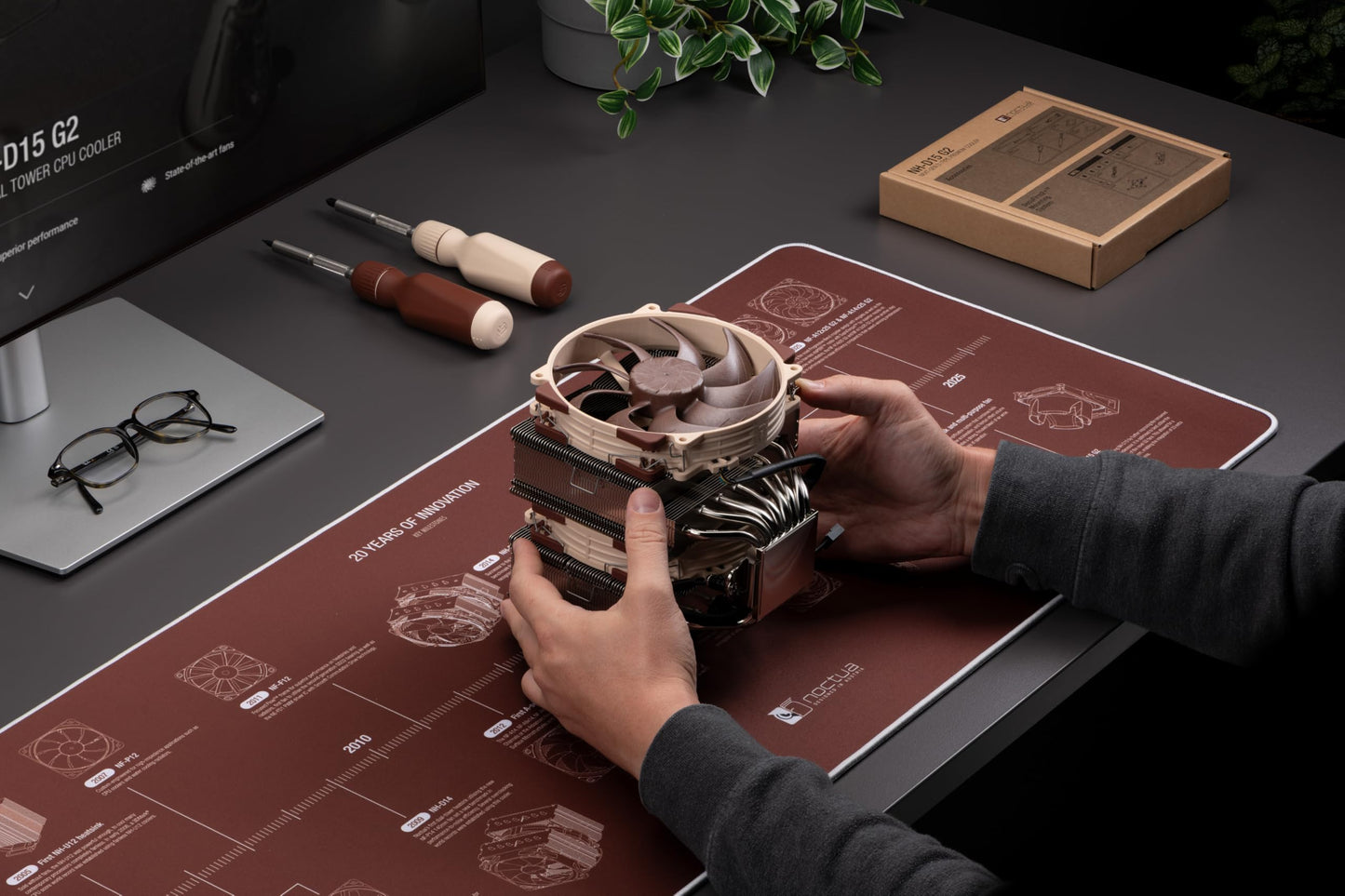 Noctua NP-DM3 20-Year Anniversary Desk Mat, 90x40cm (Brown)