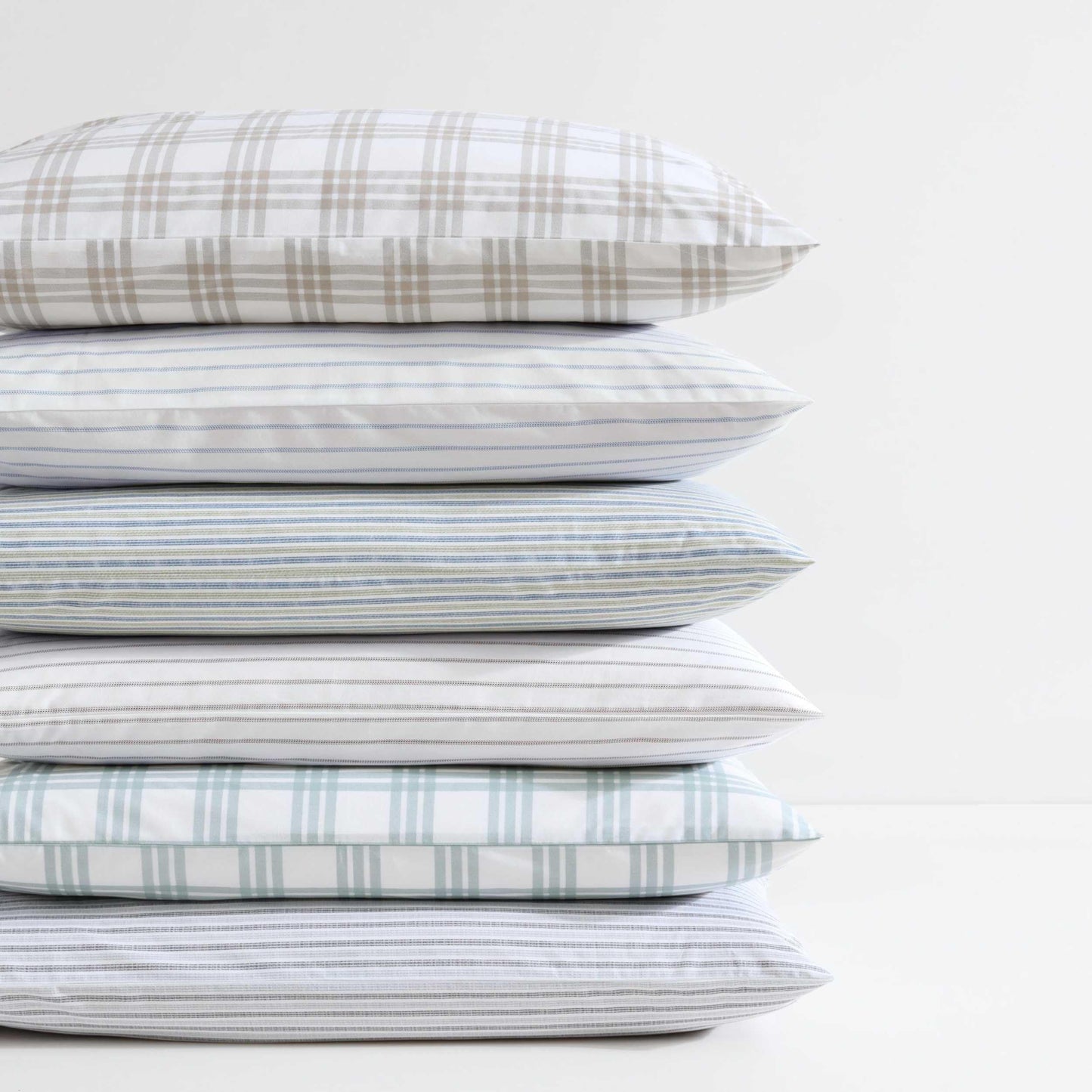 Eddie Bauer - King Sheet Set, Cotton Percale Bedding Set, Super Soft and Bedding Set, Oeko-Tex Certified (Essential Stripe Beige, King)