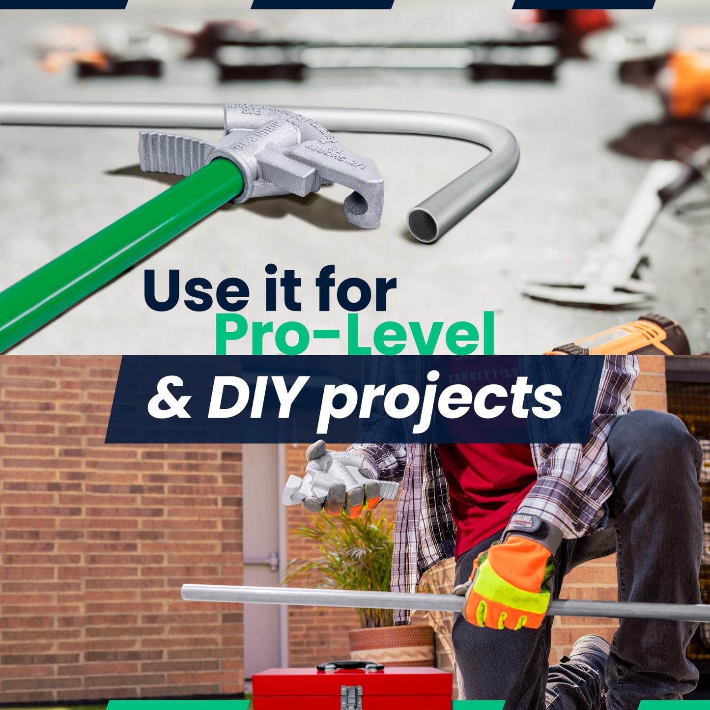 1/2" SHORTY -Half Inch, 1/2" aluminum EMT short bender with 3/4" inner thread