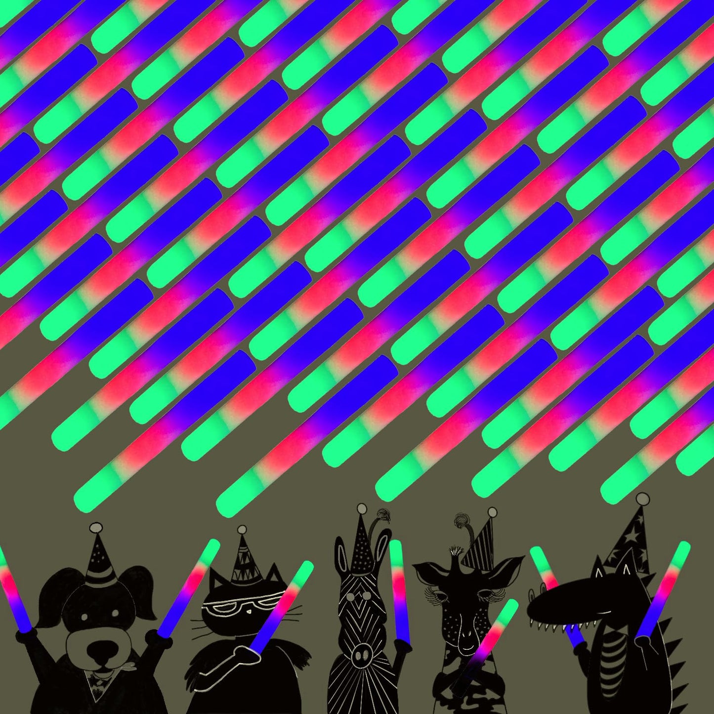 100-Bulk Pack Glow Foam Sticks – UltraBright 3 Flashing Modes, great for kids’ parties, Halloween, school events, campouts & more. From a fun-loving, U.S.-owned small business!