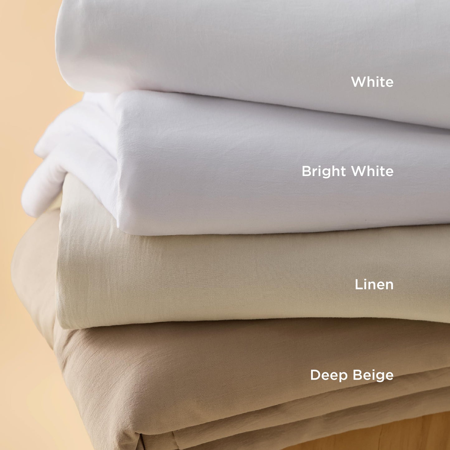 Bedsure Cream Duvet Cover Queen Size - 3 Pieces Prewashed Cotton-Like Polyester Extra Soft Bedding Set, Includes 1 Duvet Cover 90x90 Inches with Zipper Closure & 2 Pillow Shams, No Comforter