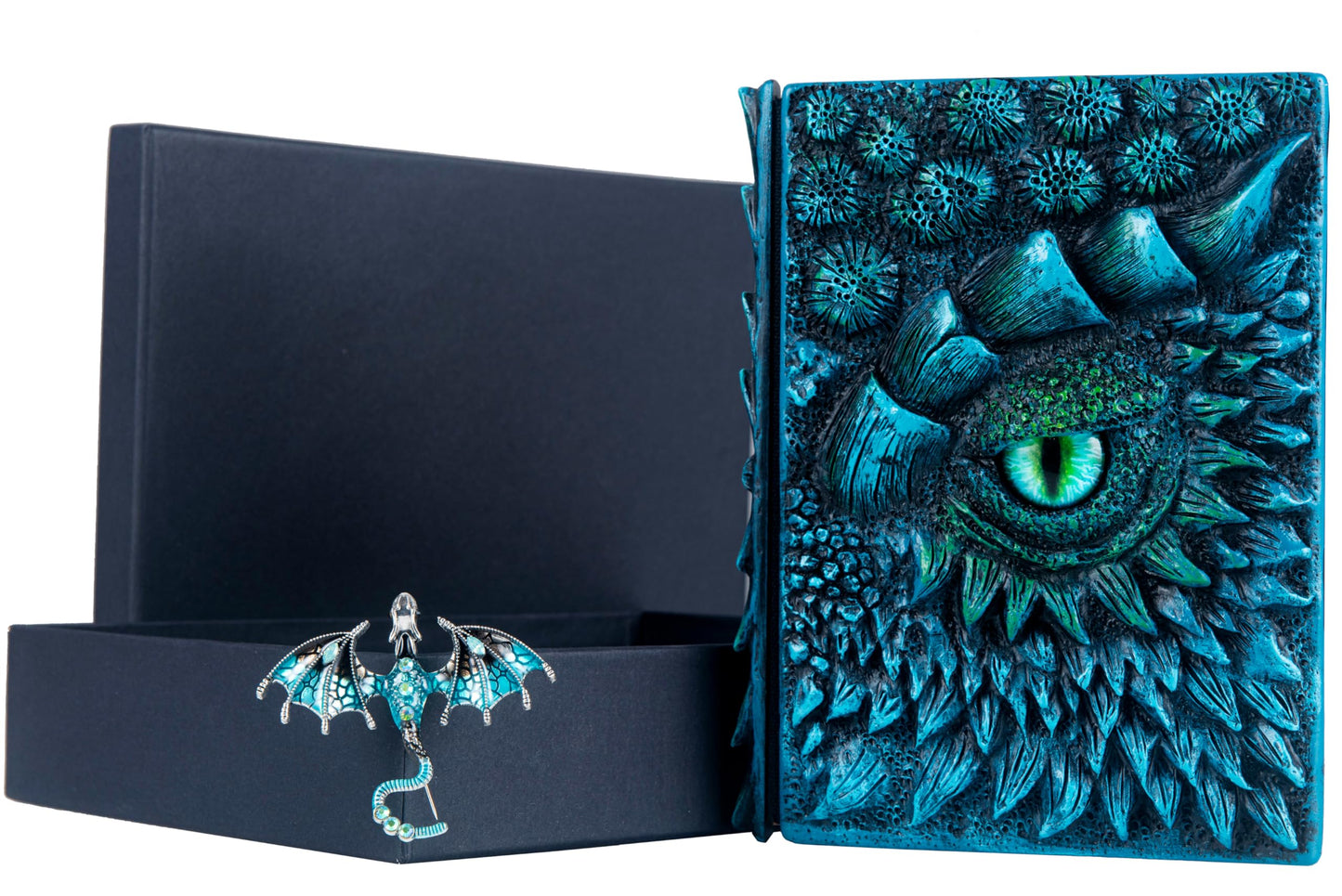 3D Dragon Eye Embossed Journal,Resin Engraving Notebook,Dnd notebook for Dragon Lovers ,Blank Paper,Hardcover Travel Notepad for Writing,Sketchbook,Collection,Gift,Decoration A4 and A5 Size (A5-Blue