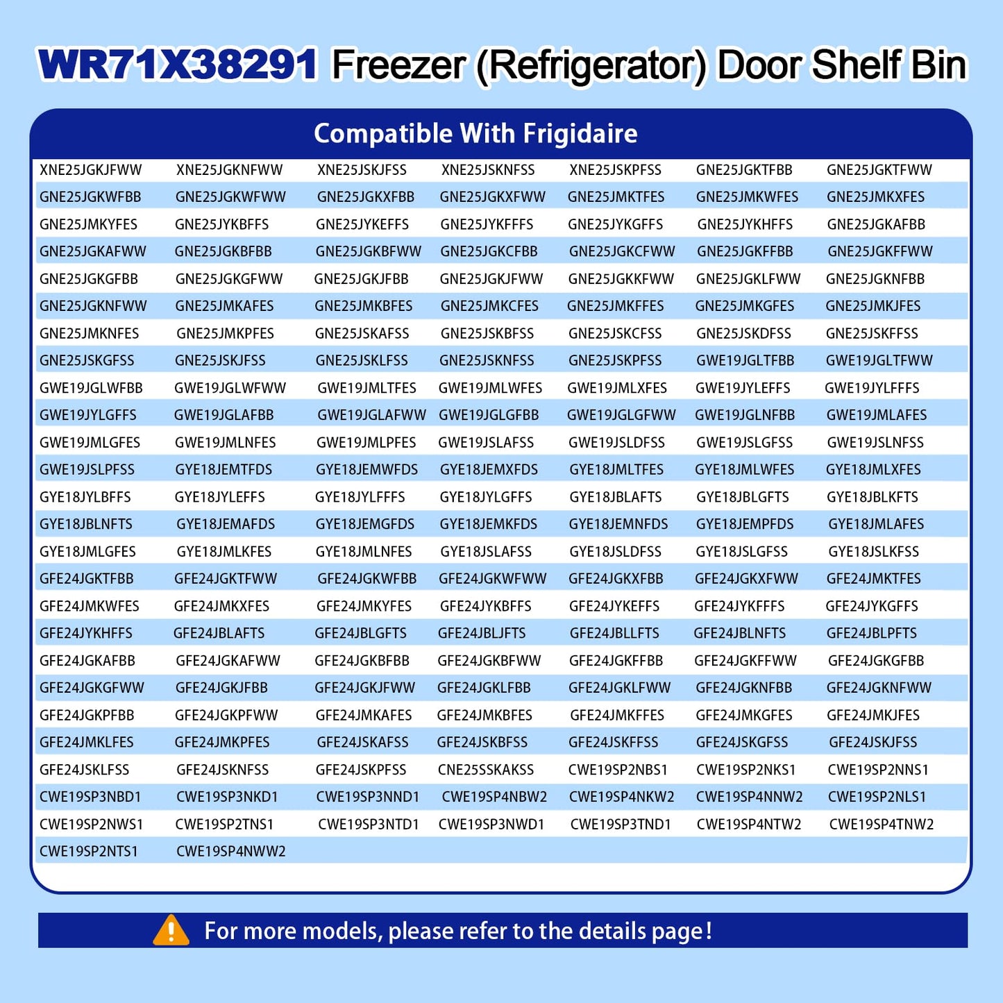 iouxvt WR71X38291 Refrigerator Door Shelf Bin Compatible with GE GFE24JSKGFSS GYE18JSLKFSS GWE19JSLGFSS, WR71X38291 Refrigerator Shelf Door Module Replace WR71X25043 AP7186348