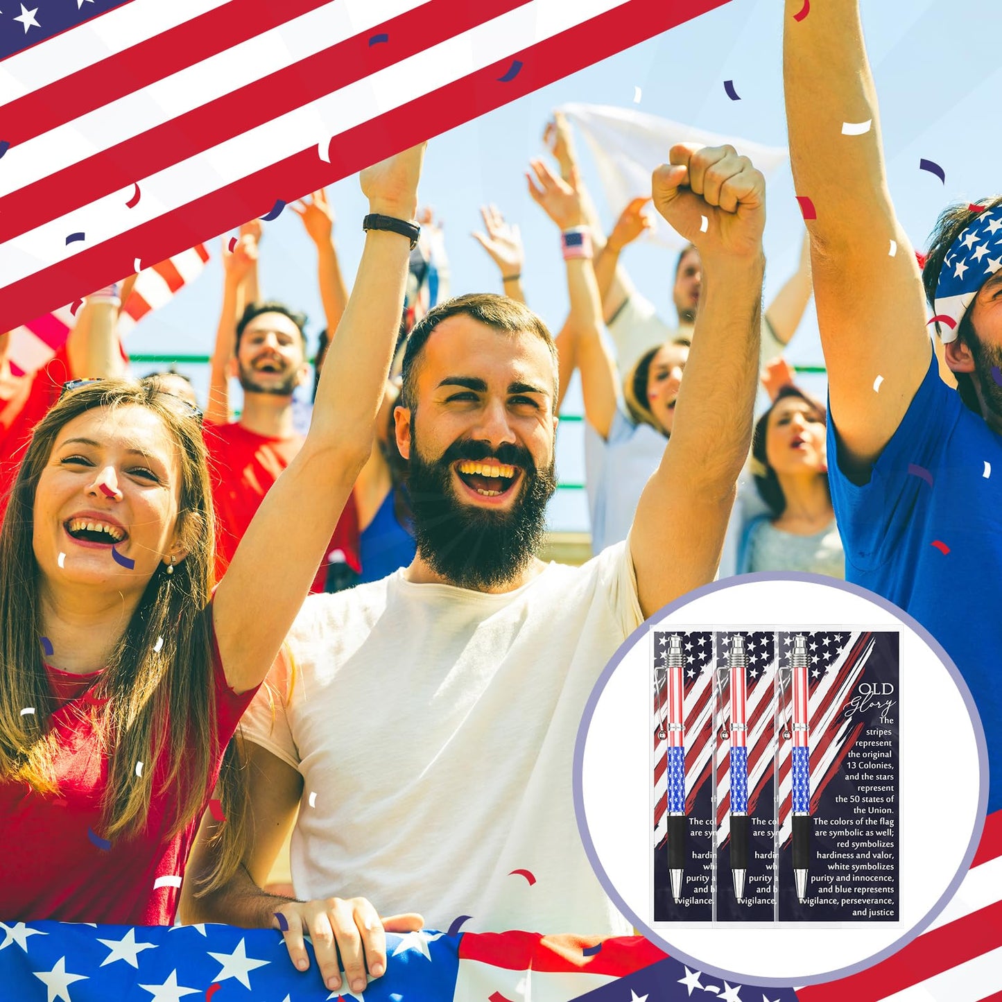 Motiskyy 100 Sets Patriotic Memorial Day Gifts American Flag Ballpoint Pens Bulk 4th of July Pen with Bookmarks 250th Anniversary Party Favors for Independence Day Veterans Souvenirs Decoration