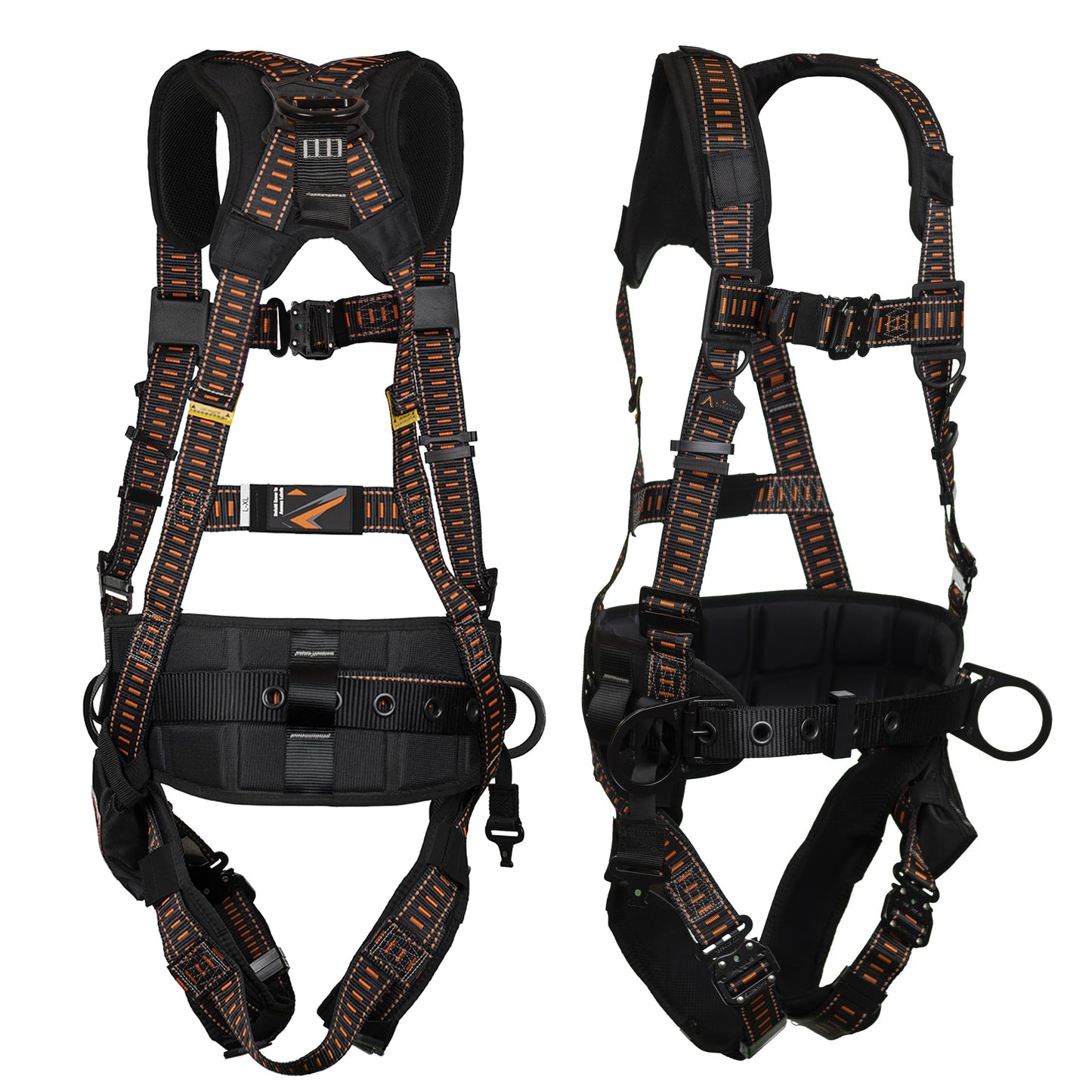 Malta Dynamics Warthog Comfort MAXX Steel Safety Harness for Fall Protection, OSHA/ANSI Rated (XXL-XXXL)