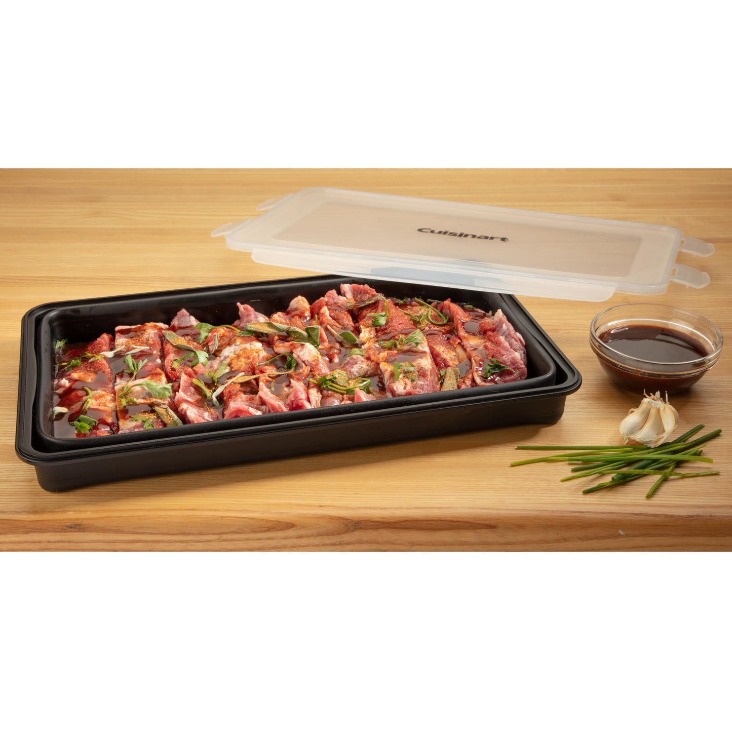 Cuisinart XL Collapsible Marinating Container, Large Capacity Grill Accessories Perfect for BBQs and Tailgates, Marinade and Brining Prep, Collapsible Silicone for Easy Storage
