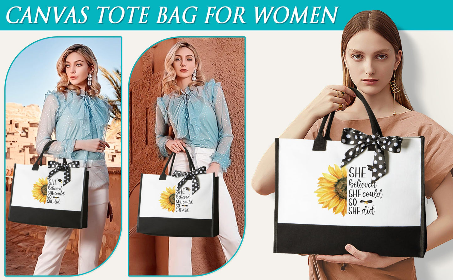 2026 Graduation Gifts for Women Her, Best College Graduation Gift Basket, Cool Master Degree Grad Gift Box, Congratulations Gifts Set for Graduates Women Daughter Friends Nurse with Canvas Tote Bag