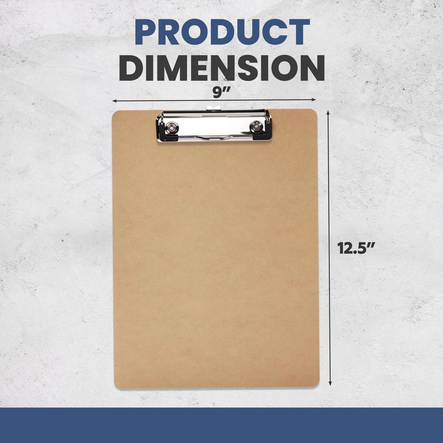 Clipboards 30 Pack Bulk, Clip Boards 8.5x11 Letter Size Hardboard Clipboard Set, Low Profile Clip, Hanging Loop, Holds 50 Sheets, Rounded Corners for Classroom, School, Field Use - Performore
