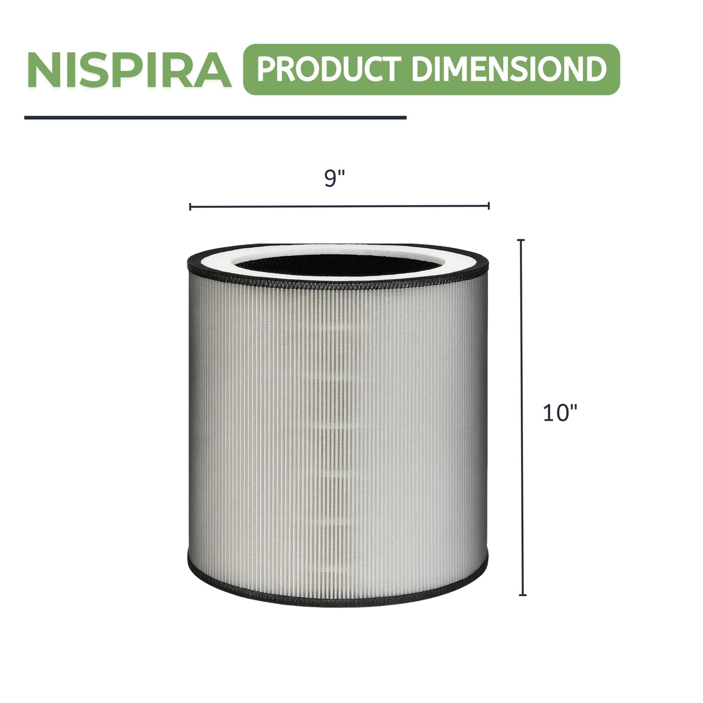 Nispira C610 Replacement Filter Z for Winix C610 Air Purifier 1712-0121-00 H13 Grade True HEPA with Activated Carbon, 2 Packs