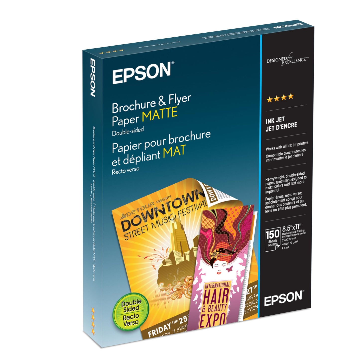 Epson Brochure and Flyer Paper Matte Double-Sided (S042384) 8.5" x 11"