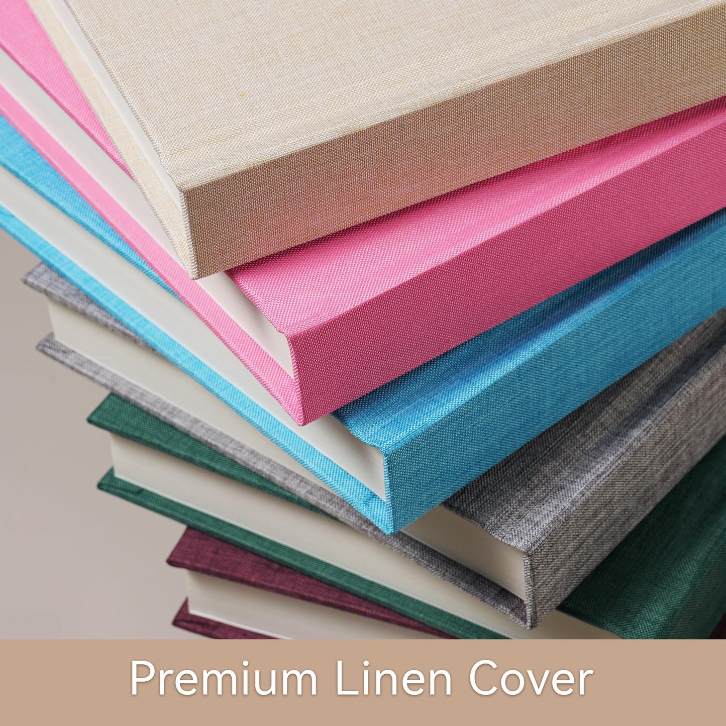 Rseozr 112 Pockets Instax Mini Photo Album For 2x3 Pictures, Linen Hardcover Polaroid Photo Album With Writing Space, Polaroid Album Book For Fujifilm Instax Mini Instant Camera (Beige)