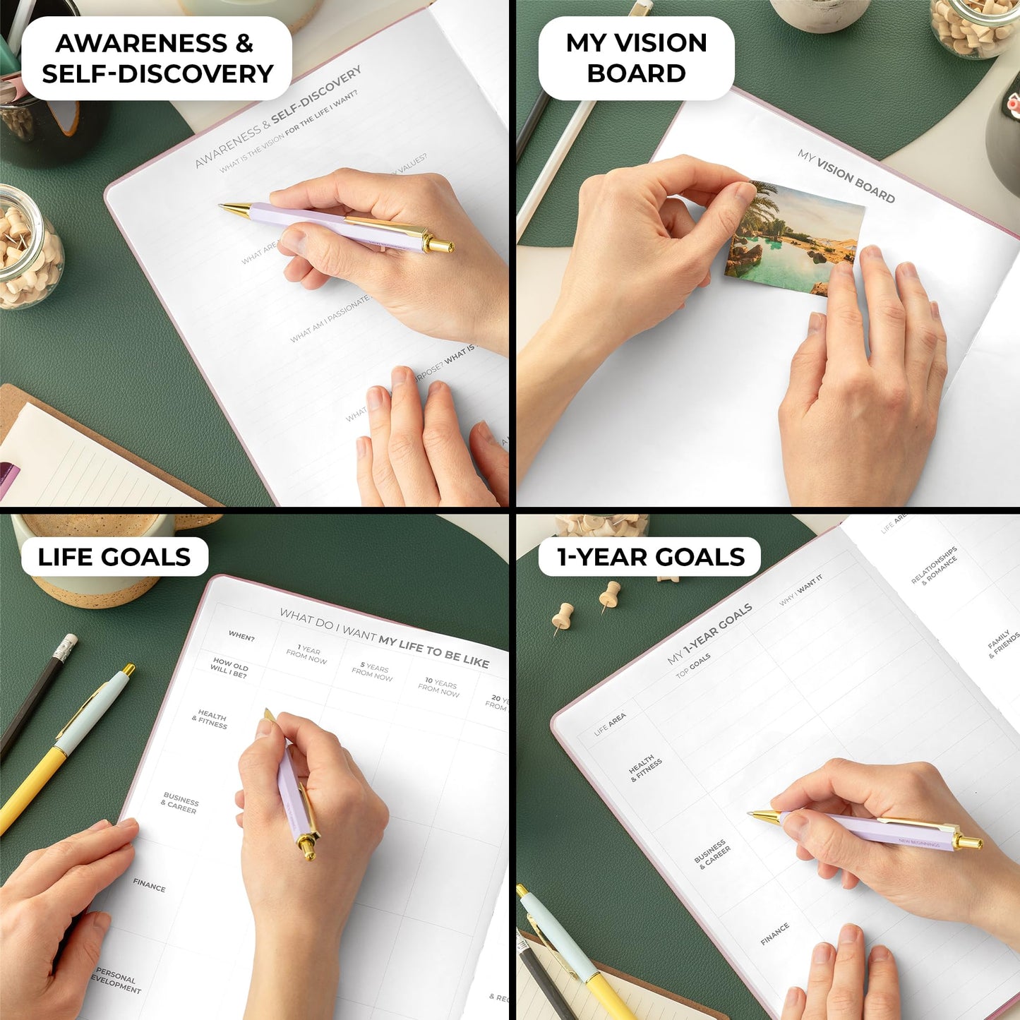 Clever Fox Planner PRO Schedule – Undated Weekly & Monthly Life Planner with Time Slots, Appointment Book & Daily Organizer, A4 (Rose Gold)