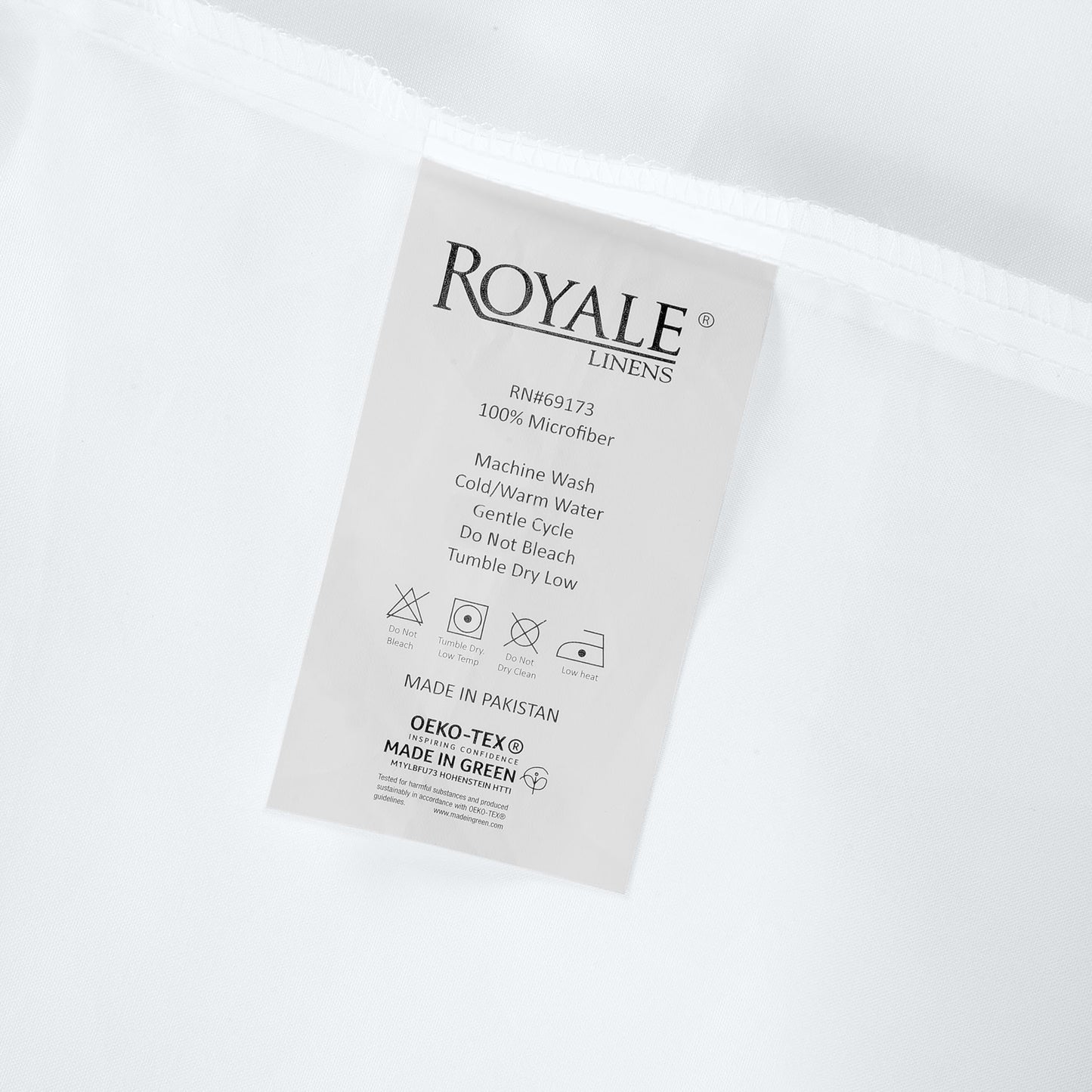 Royale Linens 6 Pack Queen Fitted Sheet Set - Bottom Sheet - Ultra Soft & Breathable - Brushed 1800 Microfiber - Wrinkle & Stain Resistant - Hotel Quality Deep Pocket Stretch Up to 16" (Queen, White)