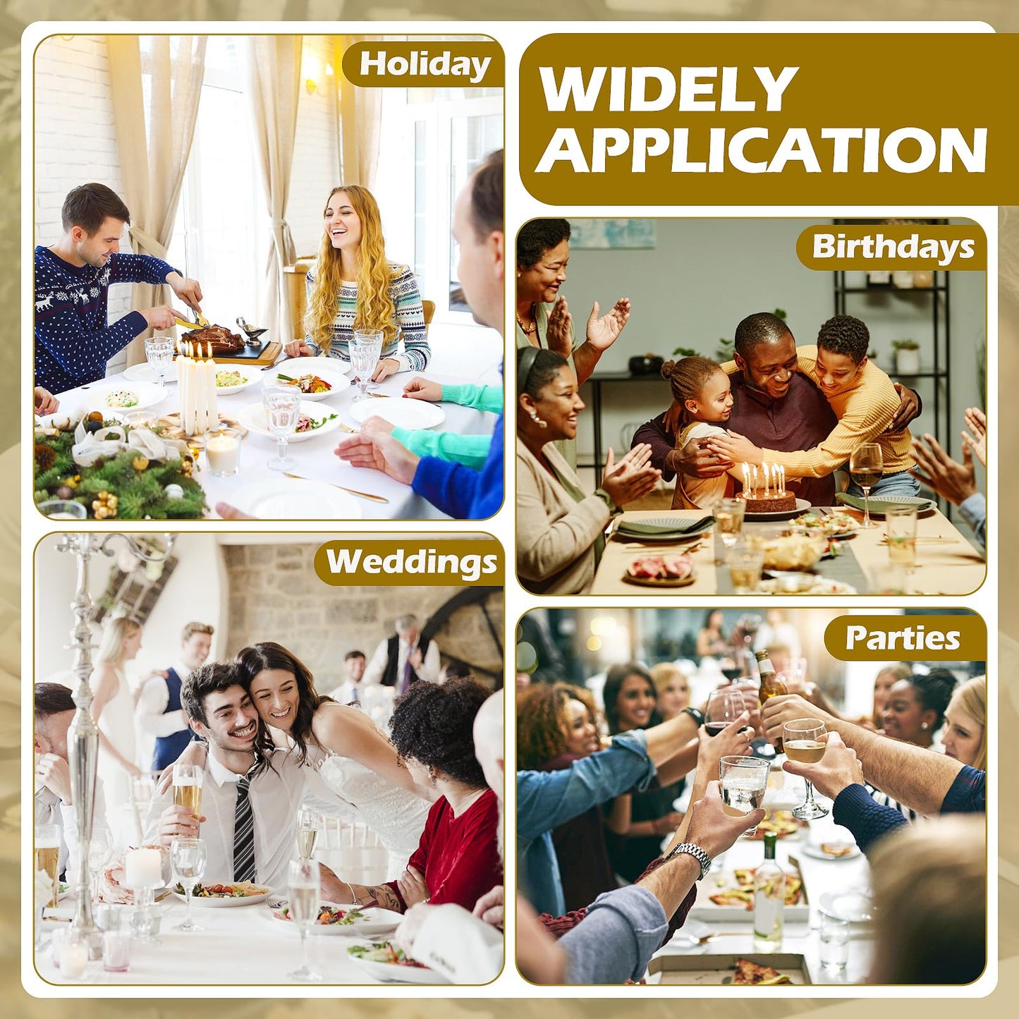 100 Pcs Stainless Steel Gold Silverware Set Bulk Flatware Set Service for 50, 50 Pcs Dinner Forks and 50 Pcs Dinner Knives Tableware Cutlery Set for Butter Kitchen Restaurant, Dishwasher Safe