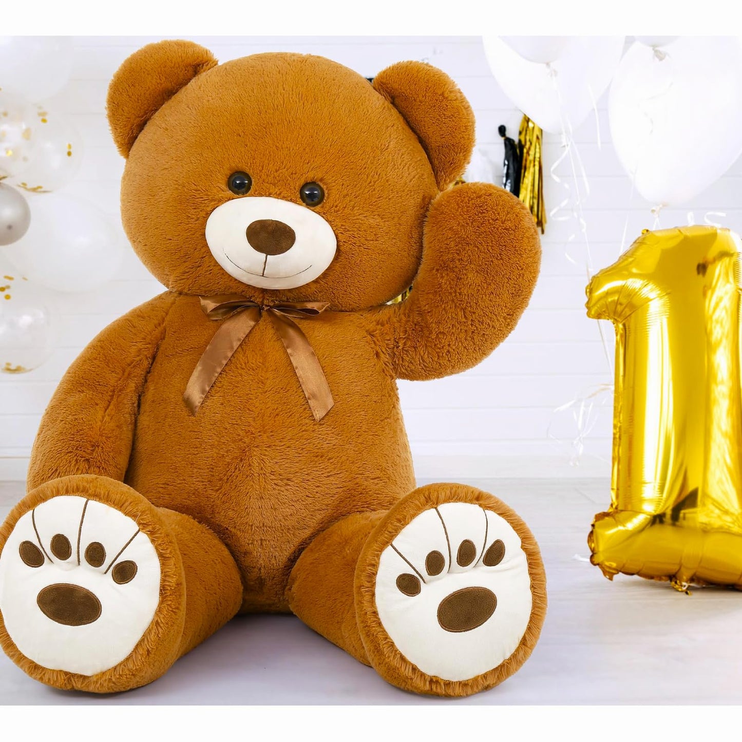 MaoGoLan Giant Teddy Bear 50in Large Stuffed Animal Jumbo Big Bear Plush, Soft Teddy Plush Toy for Kids Teens Girls Birthday Gift Cute Decorations for Baby Shower Themed Party