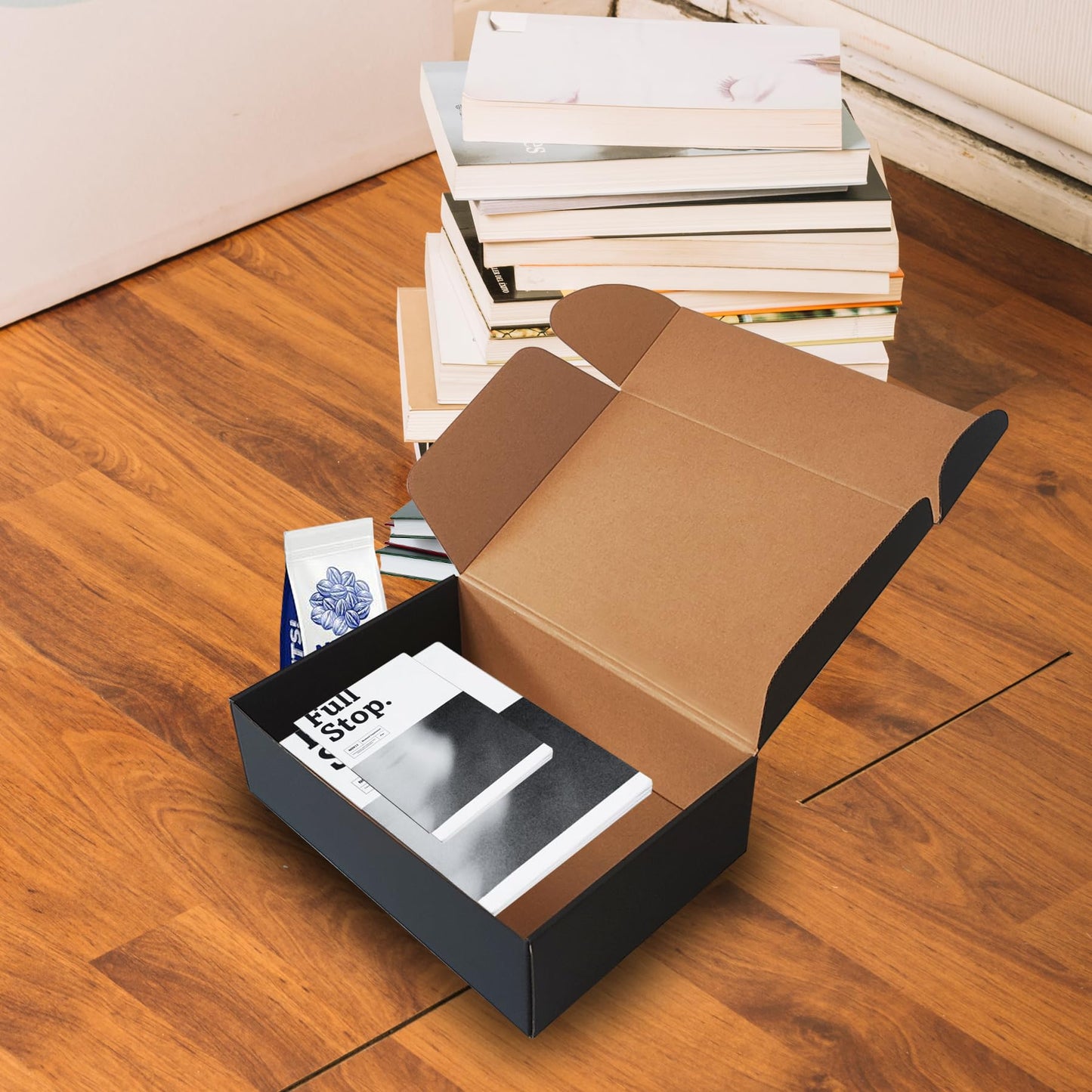14x10x3 Black Shipping Boxes Set of 20, Corrugated Cardboard Mailers for Product Packaging & Mailing, Recyclable Small Business Shipping Supplies, Gift Boxes for Holiday Birthday Wedding Favors