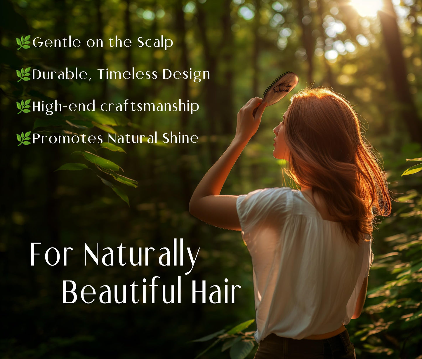 100% Pure Calcutta Boar Bristle Hairbrush for Natural Healthy Hair, Stiff Bristle, Made in Germany's Black Forest