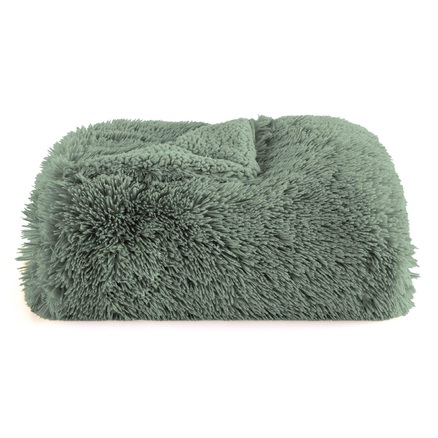 Bedsure GentleSoft Fuzzy Sherpa Faux Fur Twin Blanket Sage Green Cozy Gifts for Women Men, Soft Fleece Plush Warm Minky Thick Blanket Twin Size for Bed, Dorm Essentials Sage Room Decor Gifts, 60x80