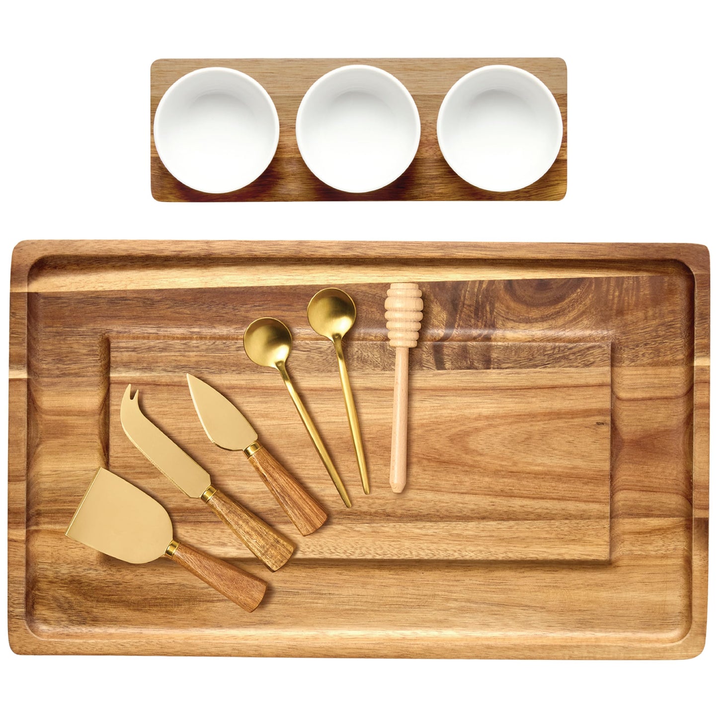 Grazerie Charcuterie Boards Set - Acacia Cheese Board for Serving with Accessories - House Warming Gifts for New Home, Bridal Shower & Wedding Gift, Birthday Gifts for Women
