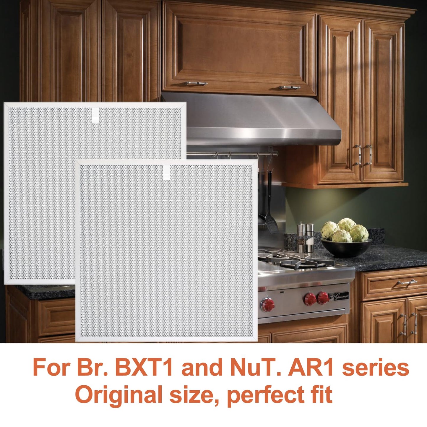 S99010467 Range hood filter 11-1/2 x 11-1/2 in kitchen exhaust fan filters Compatible with Broan Range Hood Filter BXT1 &Nutone AR1 series 99010467 Range Hood Aluminum Mesh Grease Filters 2 Pack