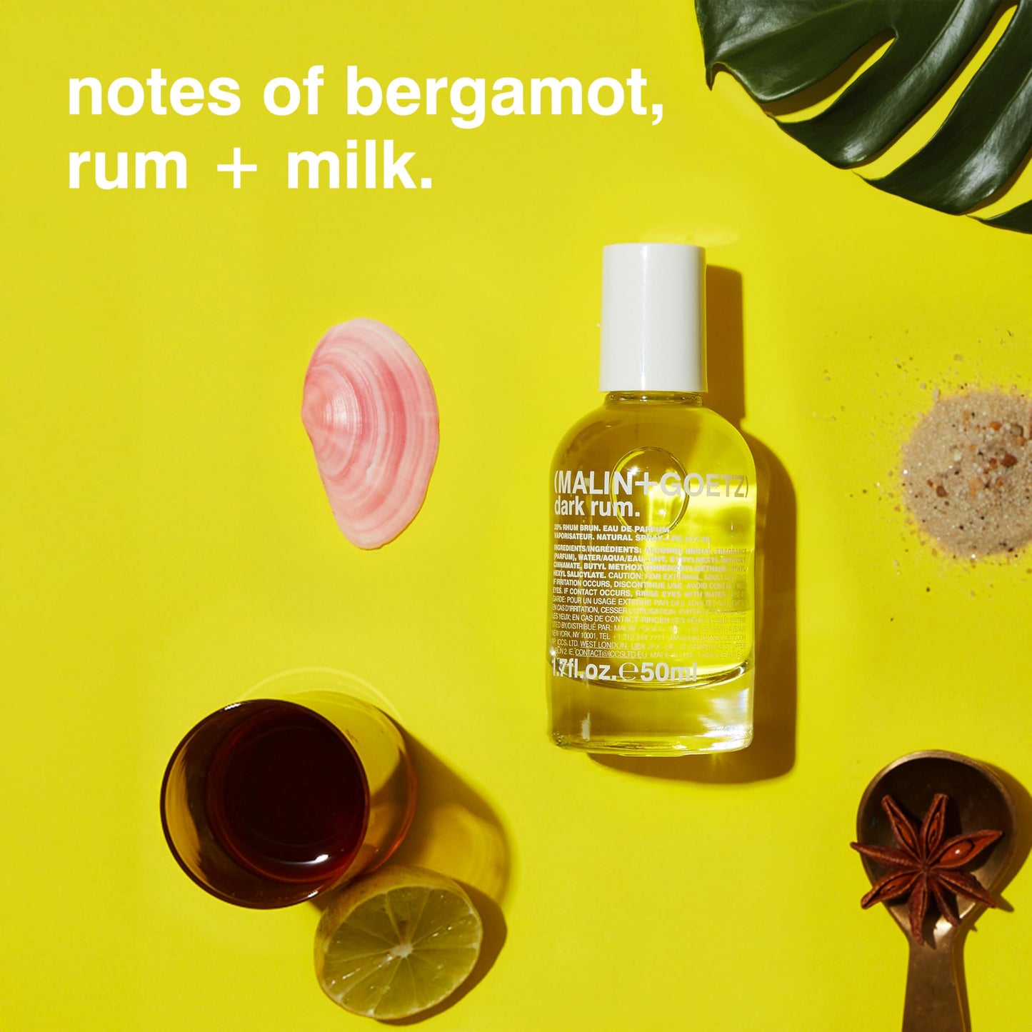 Malin + Goetz Dark Rum Eau de Parfum, 1.7 Fl. Oz. – Men & Women's Perfume, Dark & Spicy Fragrance, Scented Perfume, Leather Vintage Scent, Vegan & Cruelty Free