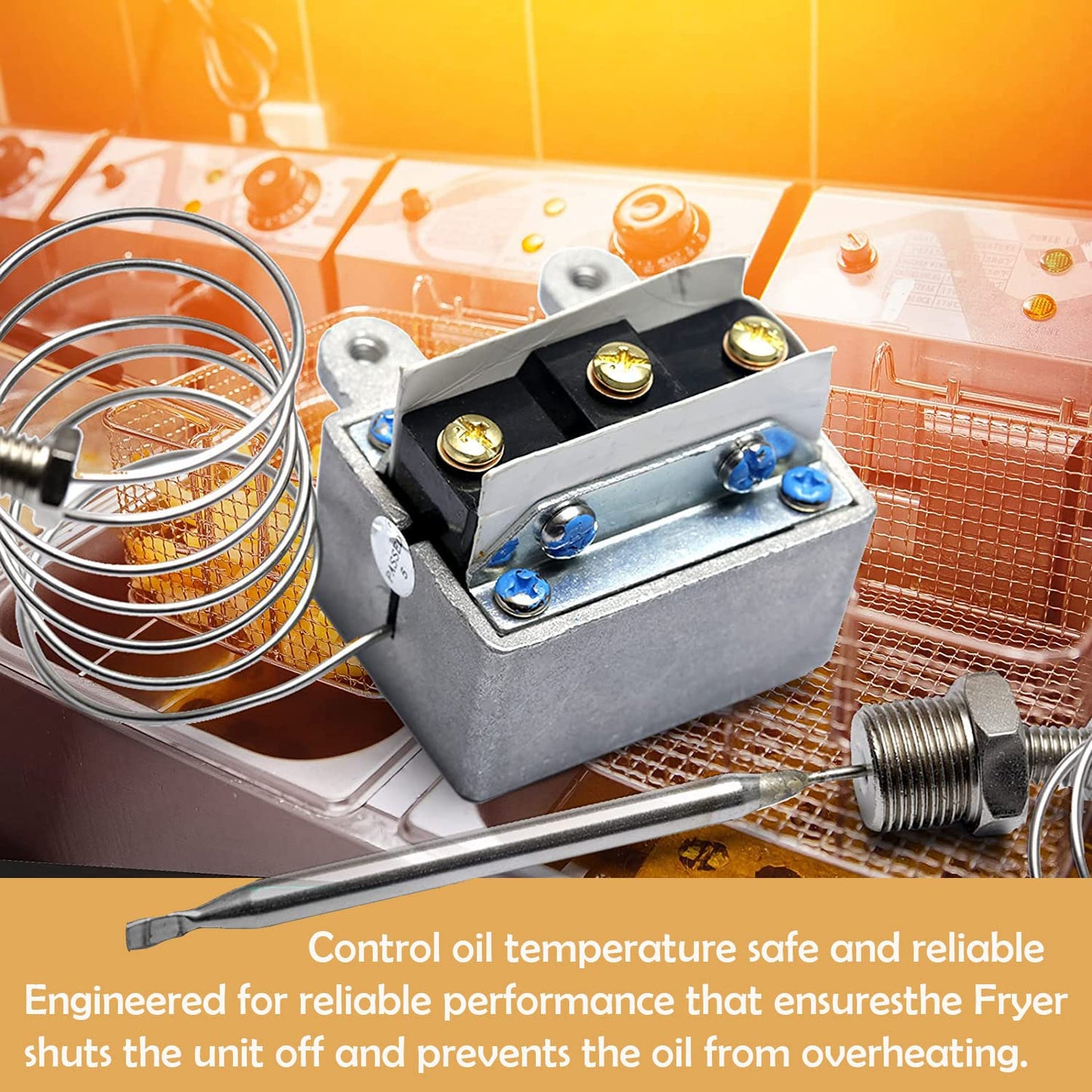 1177 high limit thermostat fryer switch for Fryer 3/8" Mpt Stuff Box LCCM2003000 Gas Fryer, 301030005 Hi-Limit Compatible With Atosa Catering Equipment