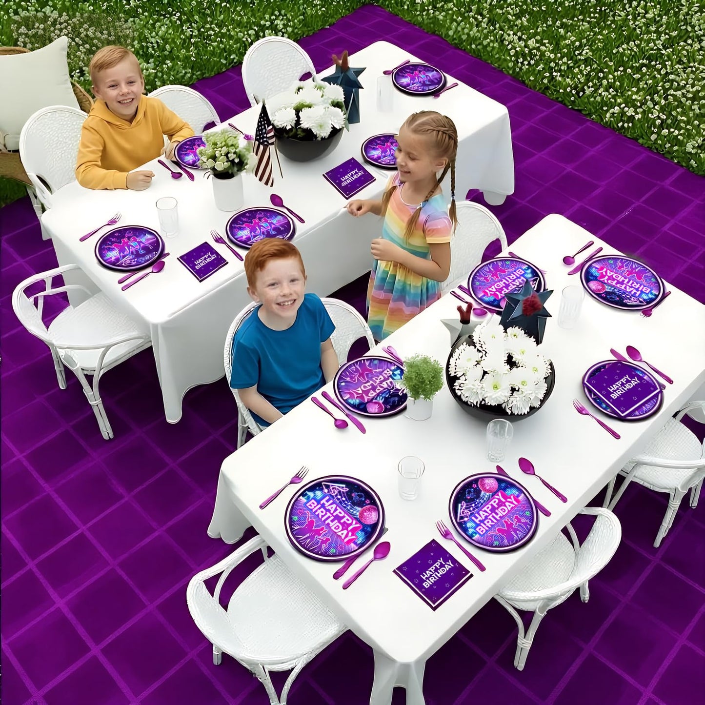168Pcs Kpop Birthday Decorations K Pop Party Plates Napkins Cups Knives Forks Spoons, Kpop Party Decorations, Serve 24