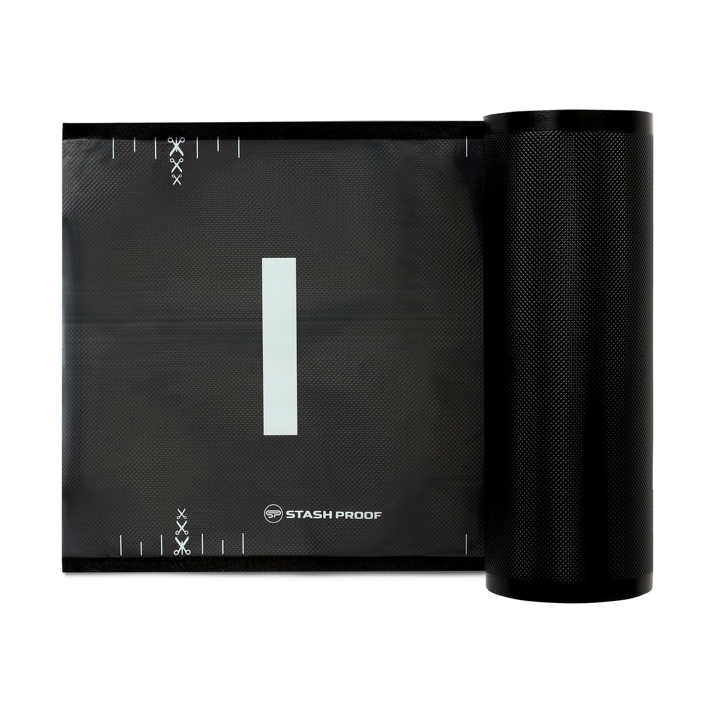 Stash Proof Vacuum Seal Rolls 11" x 50' 2 Pack (100 Feet Total) (Clear and Black) 5.5 Mil - BPA Free Commerical Grade Food Saver for Storage, Sous Vide, and Meal Prep Sealer Bag