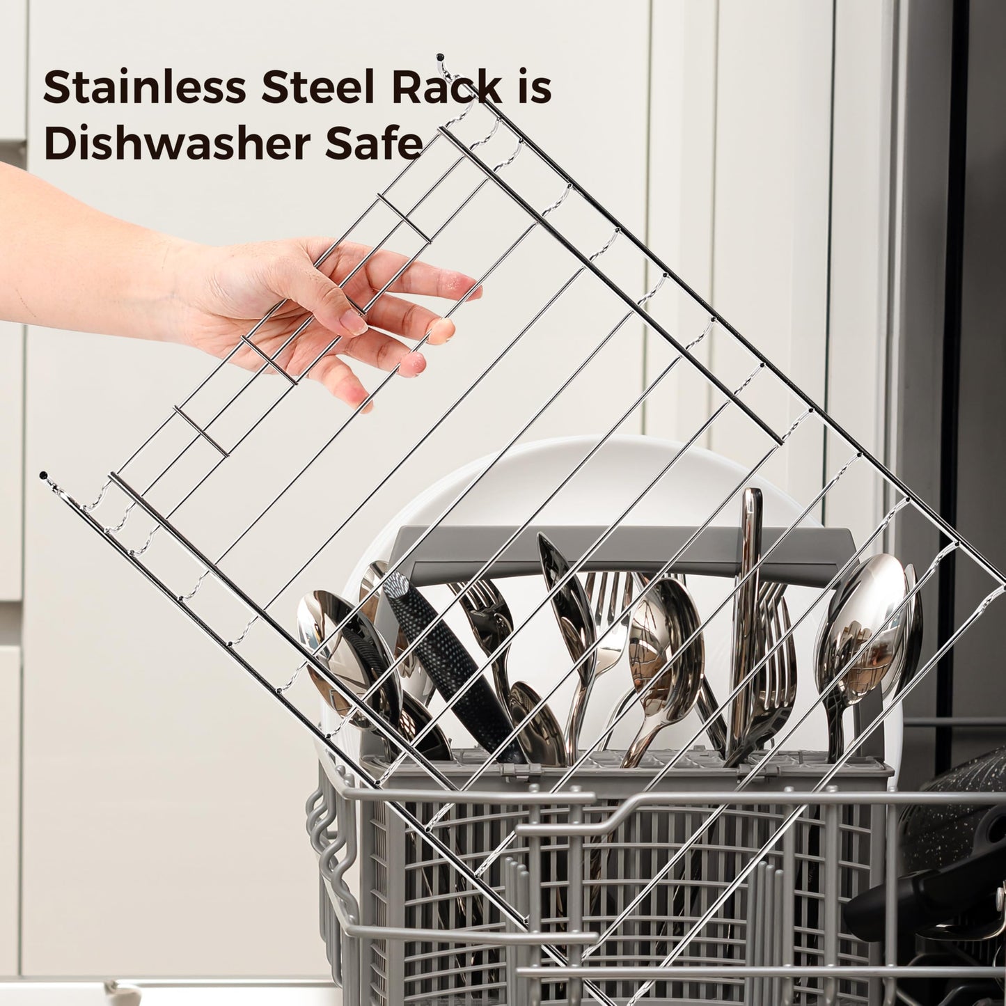 Wealone Stone Dish Drying Mat with Stainless Steel Dish Rack, Super Absorbent Diatomaceous Earth Dish Drying Mat, Large Size Stone Drying Mat, Fast Drying Dish Racks for Kitchen Counter