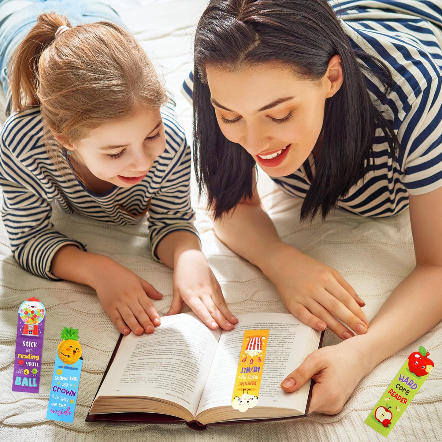 Eersida 400 Pieces Scratch and Sniff Scented Bookmarks Kids Fruit Food Theme Sayings Bookmarks Sayings Assorted Cute Scented Gifts for Students Teens Food Lovers, 10 Styles